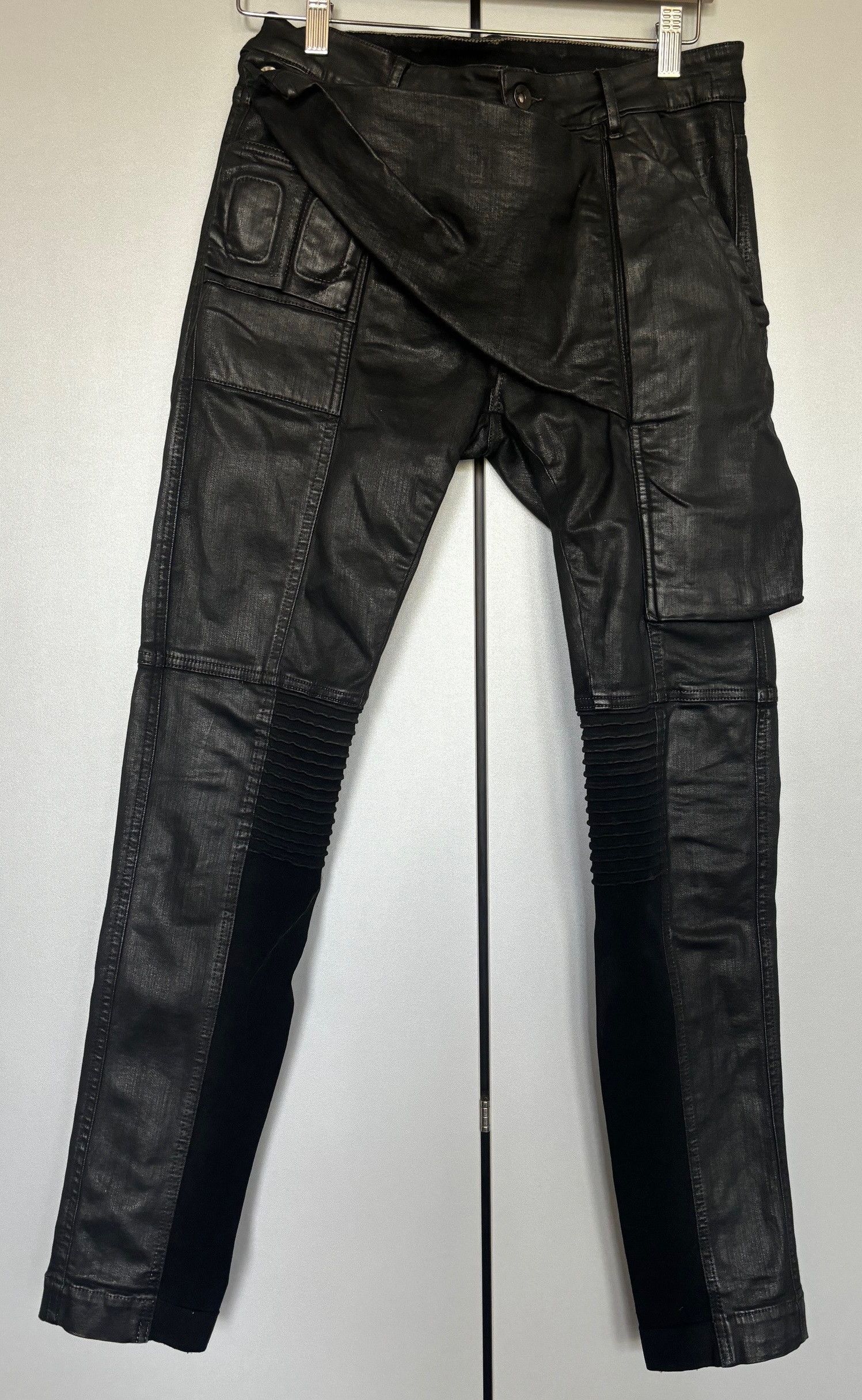 image of Rick Owens Ds Pants Wax Black Size 30, Du17S5356, Men's
