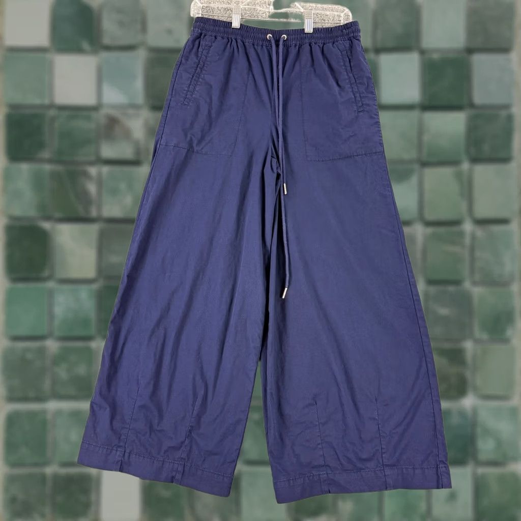 Anthropologie Maeve Anthropologie Wide-Leg Pants Womens XS Blue Pull On Casual Regular Wide-Leg Pants XS Blue Size 26" / US 2 / IT 38 - 1 Thumbnail