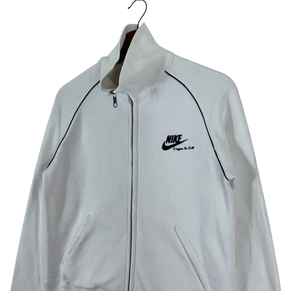 Nike × Vintage Vintage Nike Sportswear White Sweater Zipper Size US S / EU 44-46 / 1 - 4 Thumbnail