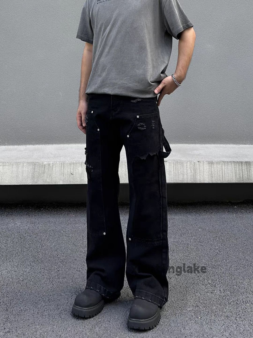 Designer × Japanese Brand × Vintage washed faded utility punk hiphop ripped cargo pants Size US 34 / EU 50 - 5 Thumbnail