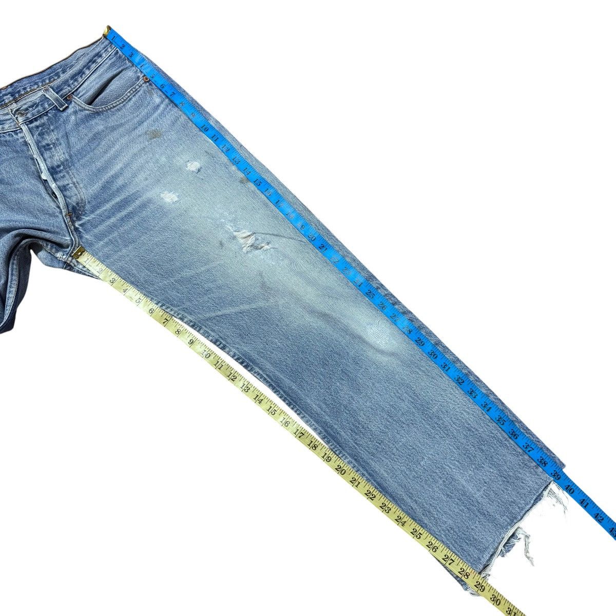 Levi's Vintage 90s Levis 501xx Distressed Cropped Jeans Size US 34 / EU 50 - 19 Thumbnail