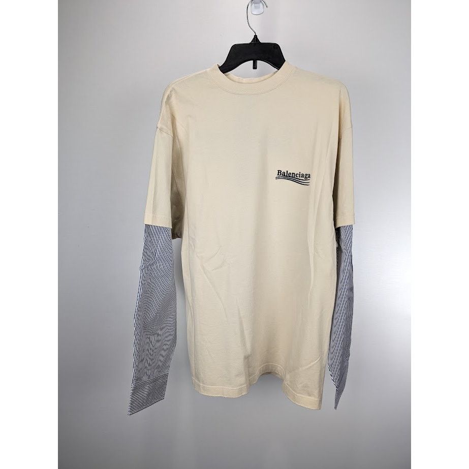 Balenciaga o1rshd1 Layered T-Shirt in Multicolor Size US M / EU 48-50 / 2 - 2 Thumbnail