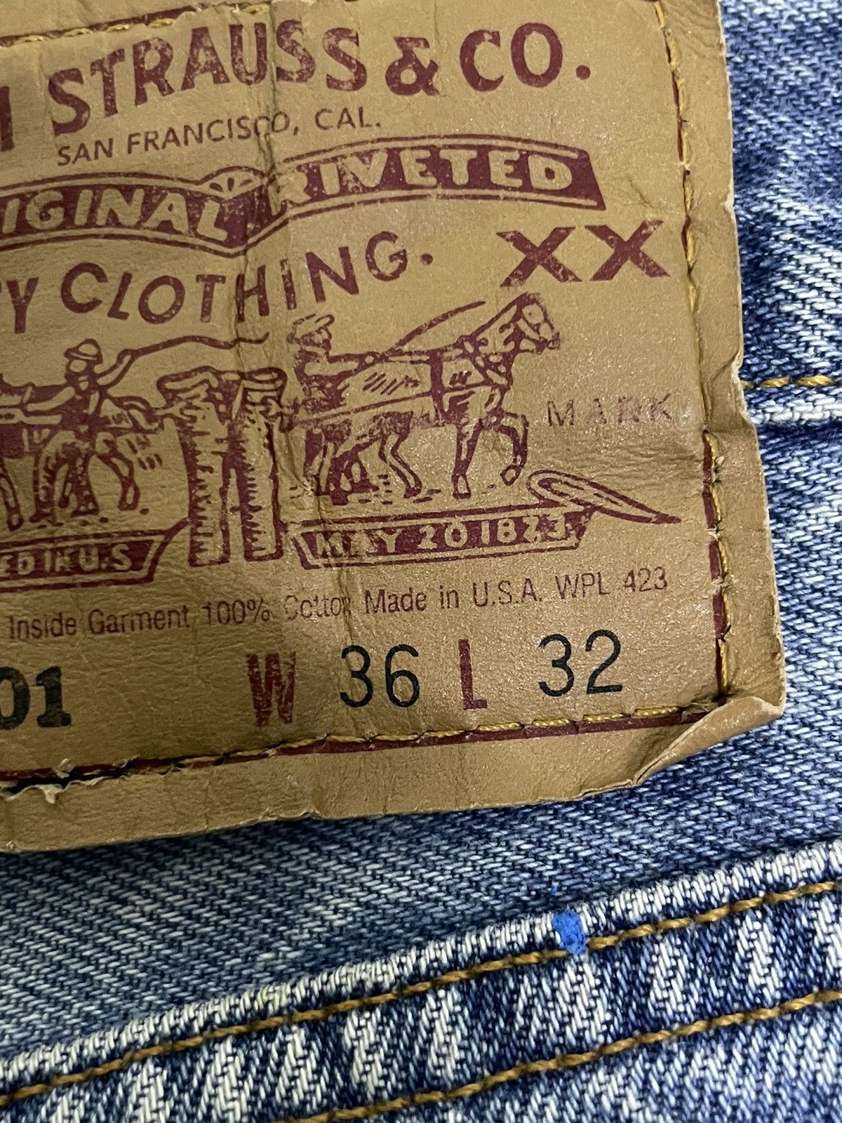 Levi's × Vintage Vintage Levis 501 Sex Pistol Paint Splatter Punk Jeans Size US 36 / EU 52 - 16 Thumbnail