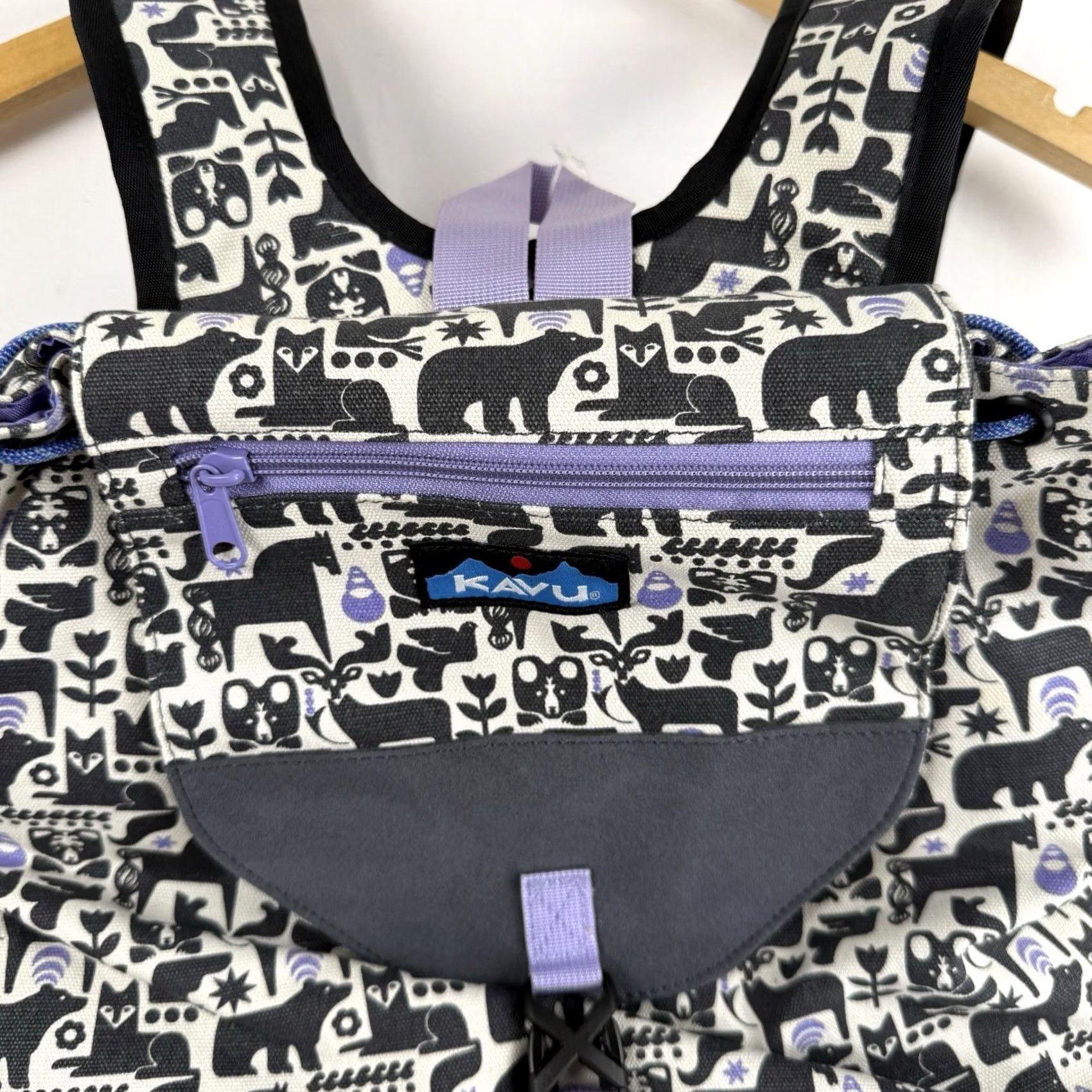 KAVU KAVU Backpack Satchel Pack Charcoal Multicolor Polyester Lining Purple Women NWT Casual Workwear Gift Ideas Womens Backpack Bag Satchel Pack KAVU Size ONE SIZE - 2 Thumbnail