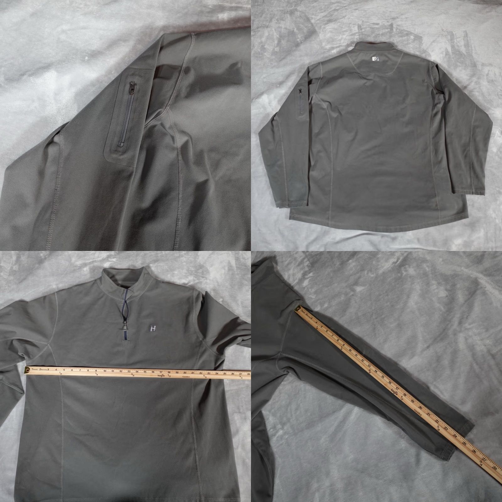 Peter Millar Peter Millar Wind Element 4 1/4 Zip Pullover Mens XL Fleece Golf Gray Shirt Size US XL / EU 56 / 4 - 8 Thumbnail