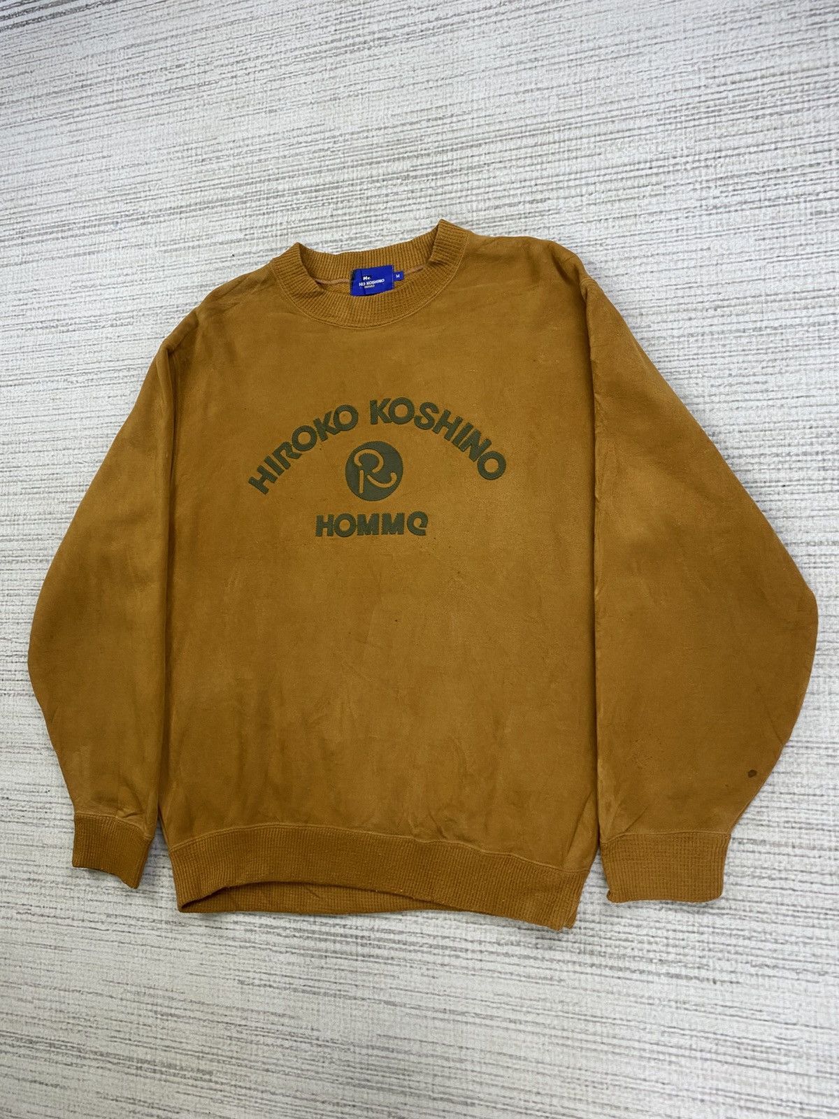 Hiroko Koshino Homme × Vintage Vtg 90s Hiroko Koshino Homme Graphic Crewneck Sweatshirt Size US M / EU 48-50 / 2 - 4 Thumbnail