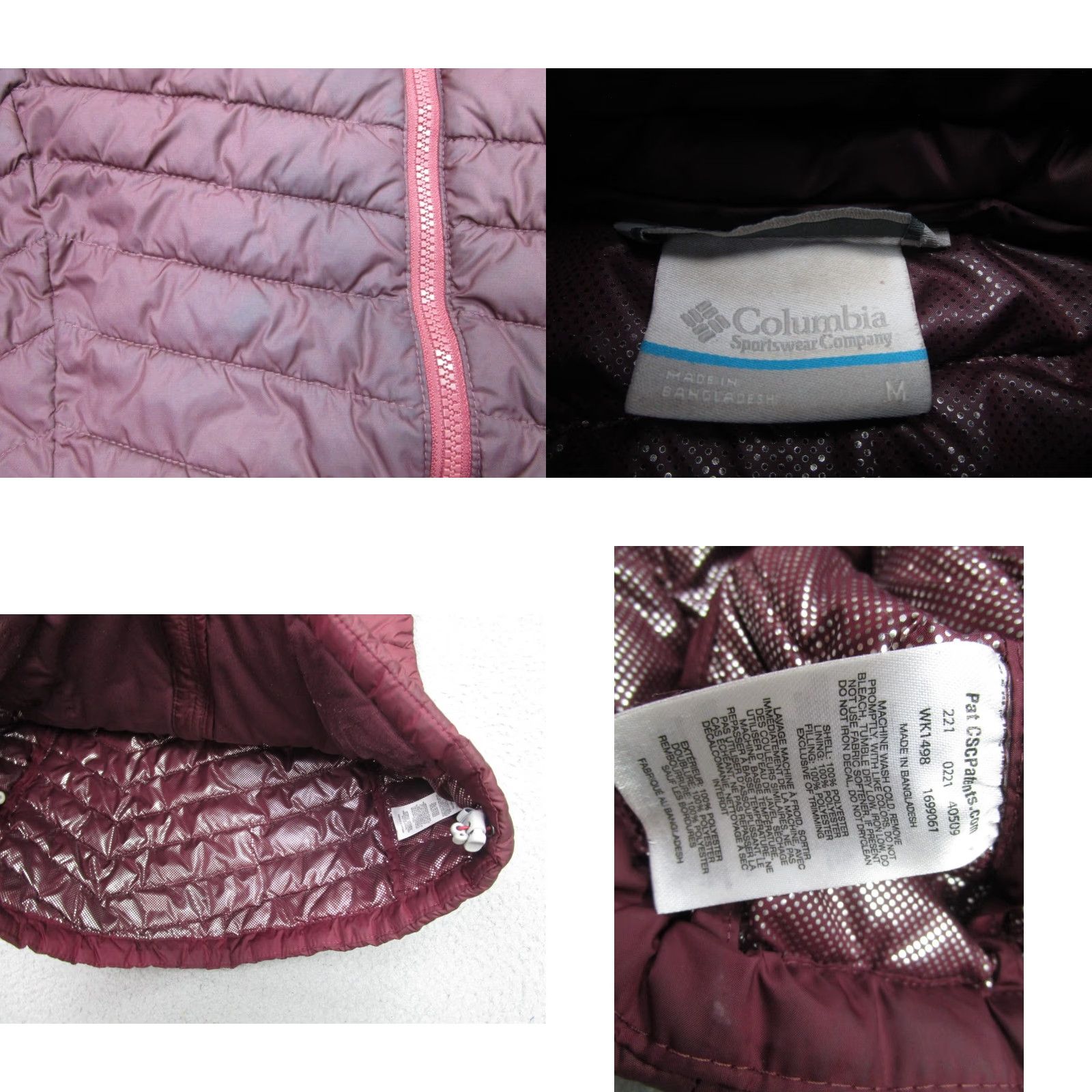 Vintage Columbia Jacket Women’s Medium Red Purple Coat Zip Puffer Omni-Heat Insulated Size M / US 6-8 / IT 42-44 - 8 Thumbnail