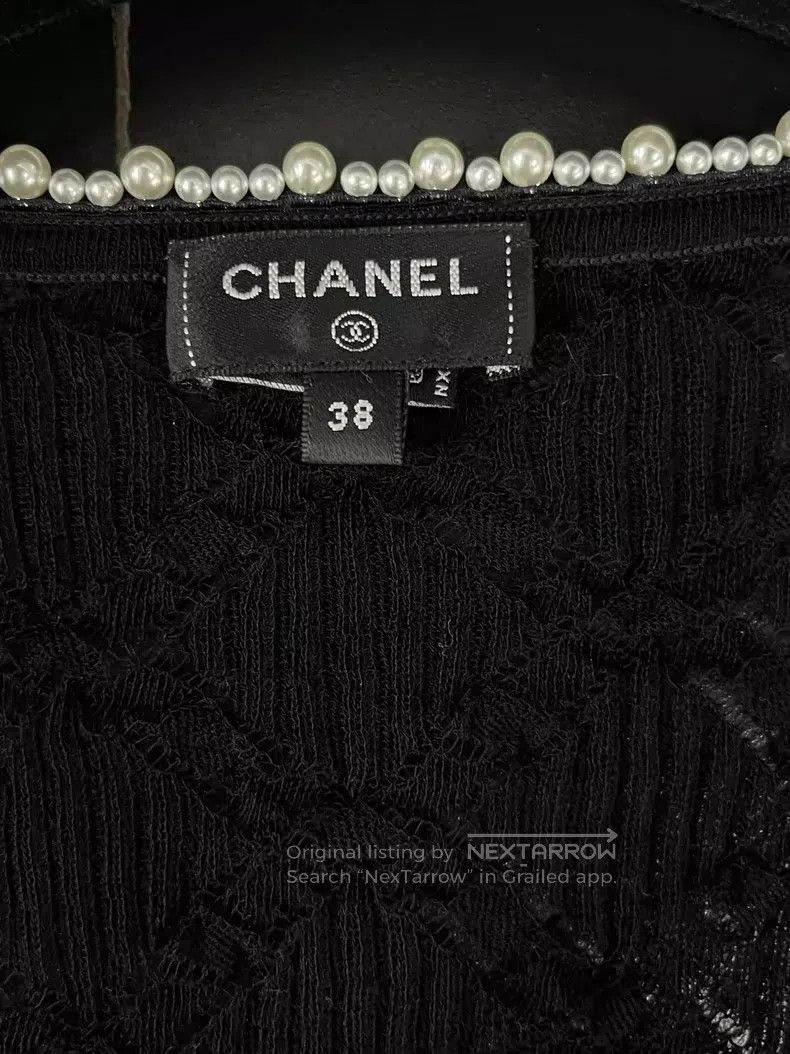 Chanel Chanel Black Pearl V-neck Knitwear Size XS / US 0-2 / IT 36-38 - 4 Thumbnail