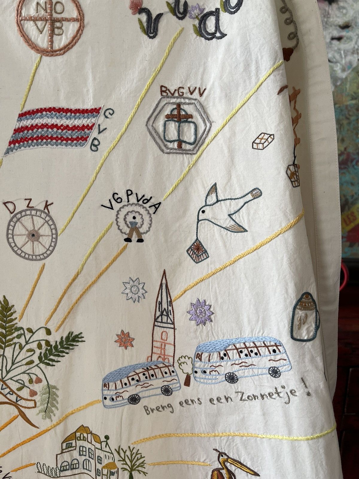 Bernhard Willhelm Bernhard Willhelm 2001 Runway Emboidered Apron Size US 32 / EU 48 - 3 Thumbnail