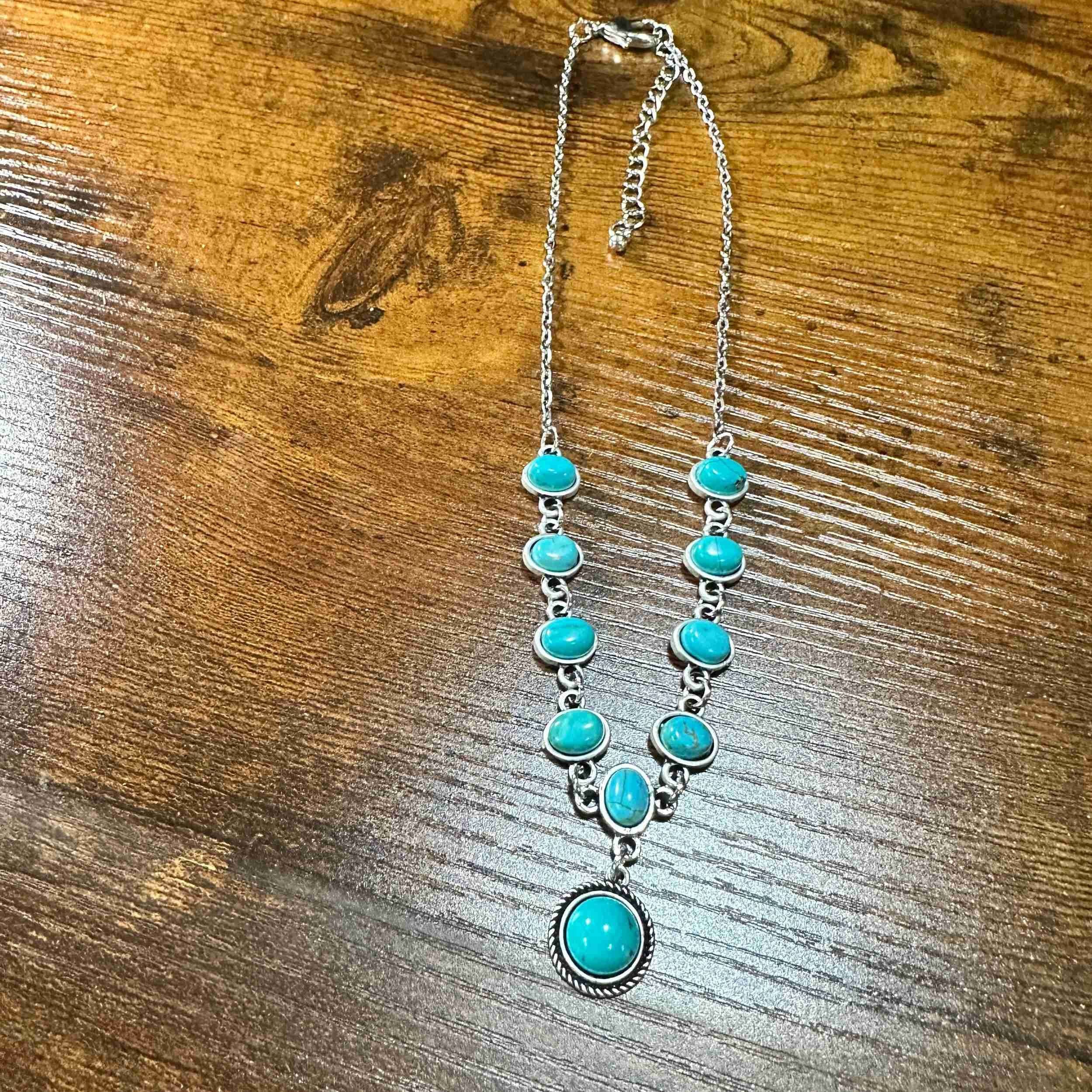 Other Unique Handmade Turquoise Necklace, Cowgirl Southwestern Adj Size ONE SIZE - 5 Thumbnail