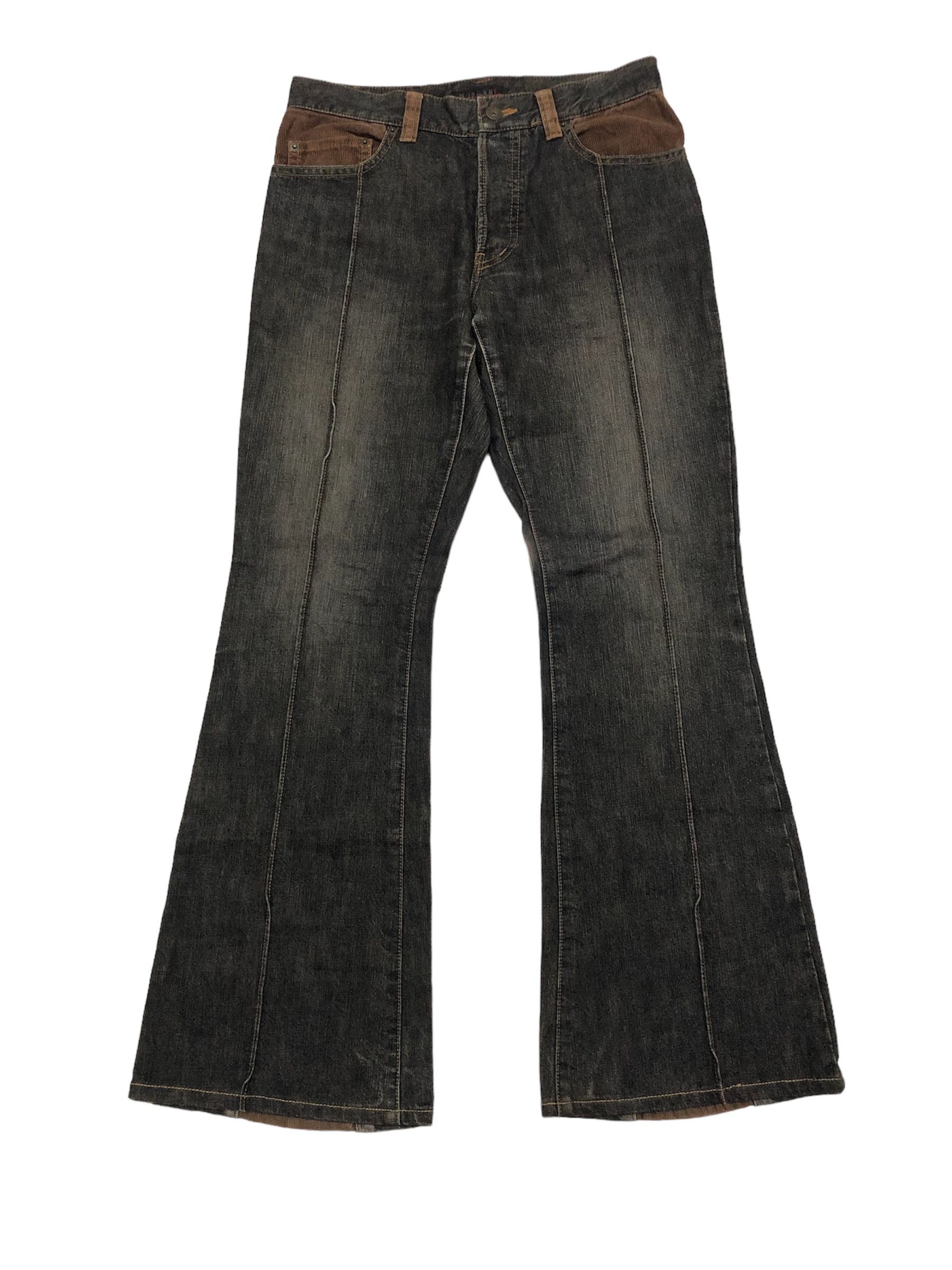 Le Grande Bleu (L.G.B.) Morgan Homme Flared Denim Mix Corduroy Size US 29 - 5 Thumbnail