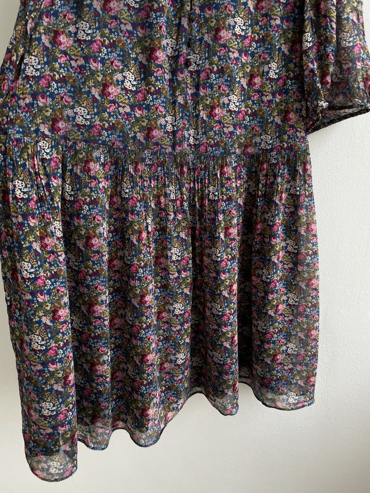 Designer × Sezane SÉZANE Holy Dress Floral Flower Midi Mini Dress Size XS / US 0-2 / IT 36-38 - 7 Thumbnail