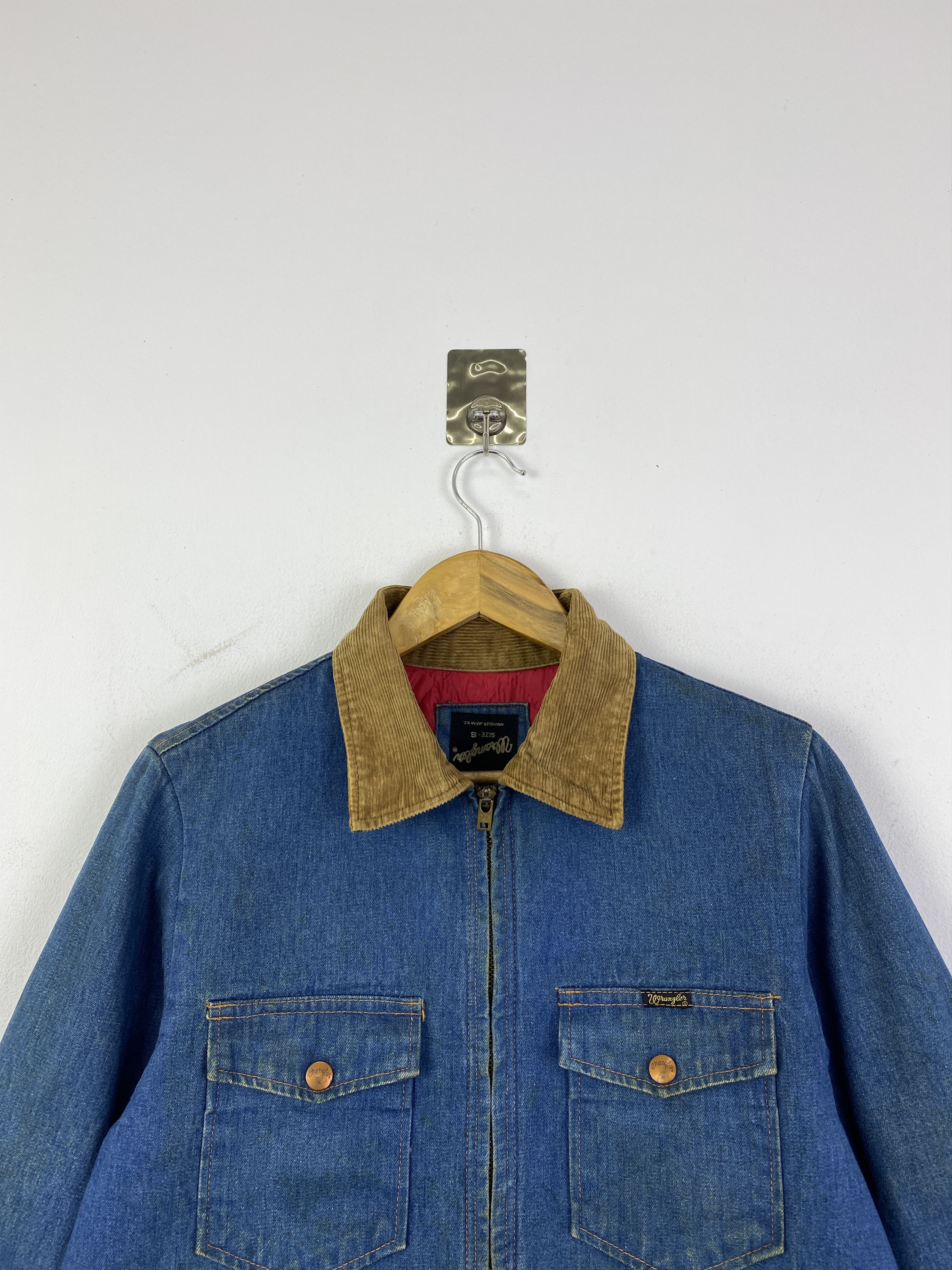 Wrangler Wrangler Corduroy Collar Zip-Front Denim Work Jacket JA0233 Size US S / EU 44-46 / 1 - 3 Thumbnail