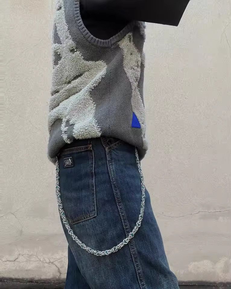 Jean Snake Bone Clamp Red Beads Pants Chain Size ONE SIZE - 1 Thumbnail