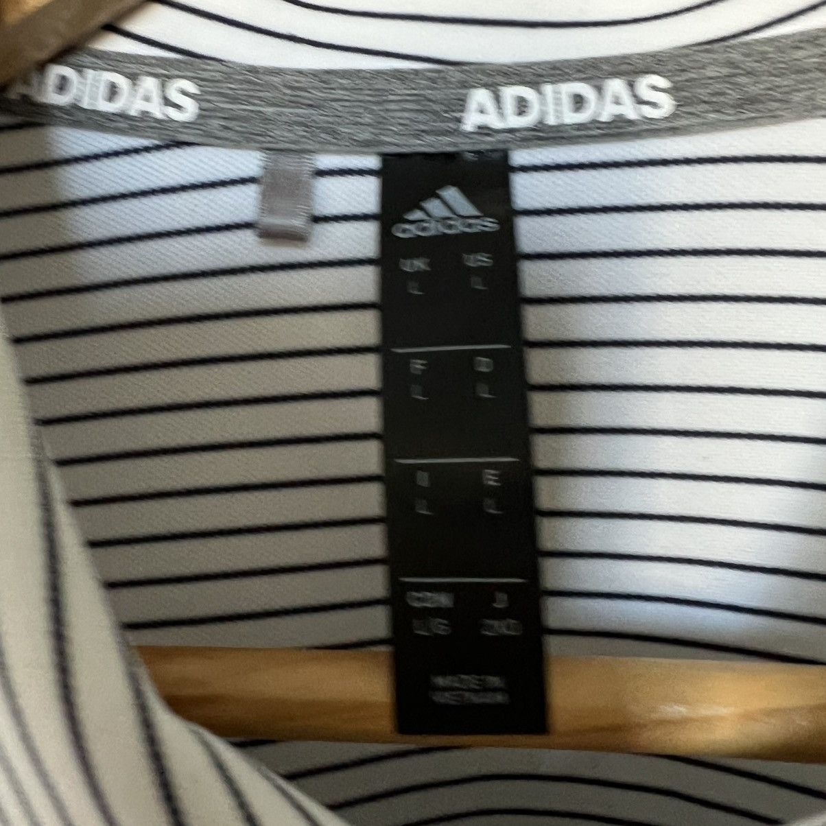 Adidas Adidas Drive Pin Stripe Golf Polo Shirt Size US L / EU 52-54 / 3 - 6 Thumbnail