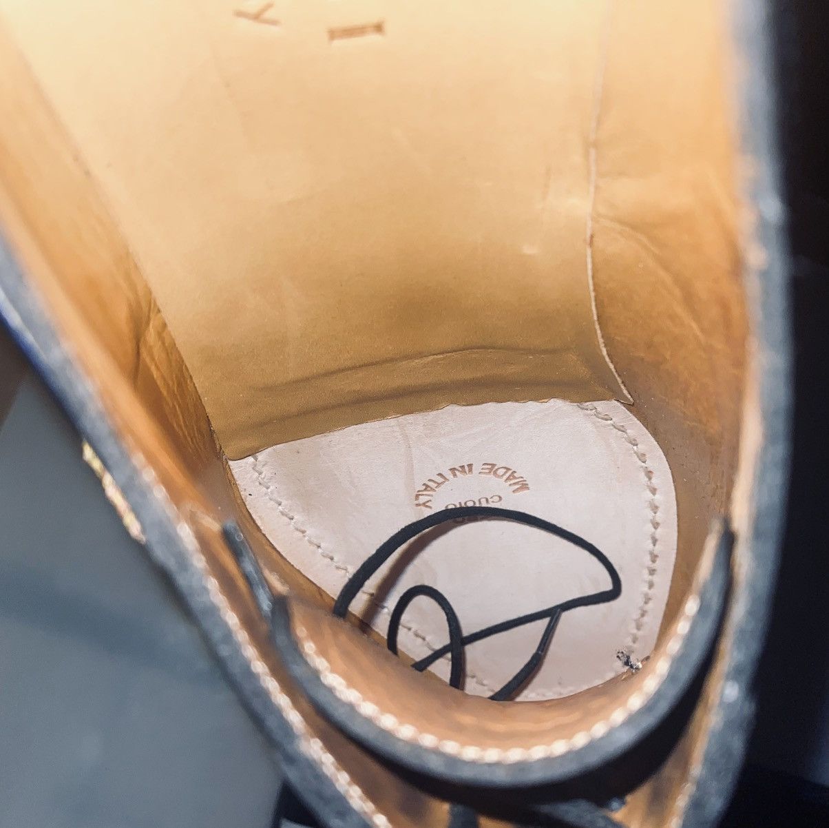 Gucci GUCCI 🇮🇹 Nero Roaring Kitty Badge Side Broge Oxfords 9.5 NIB Size US 9.5 / EU 42-43 - 18 Thumbnail