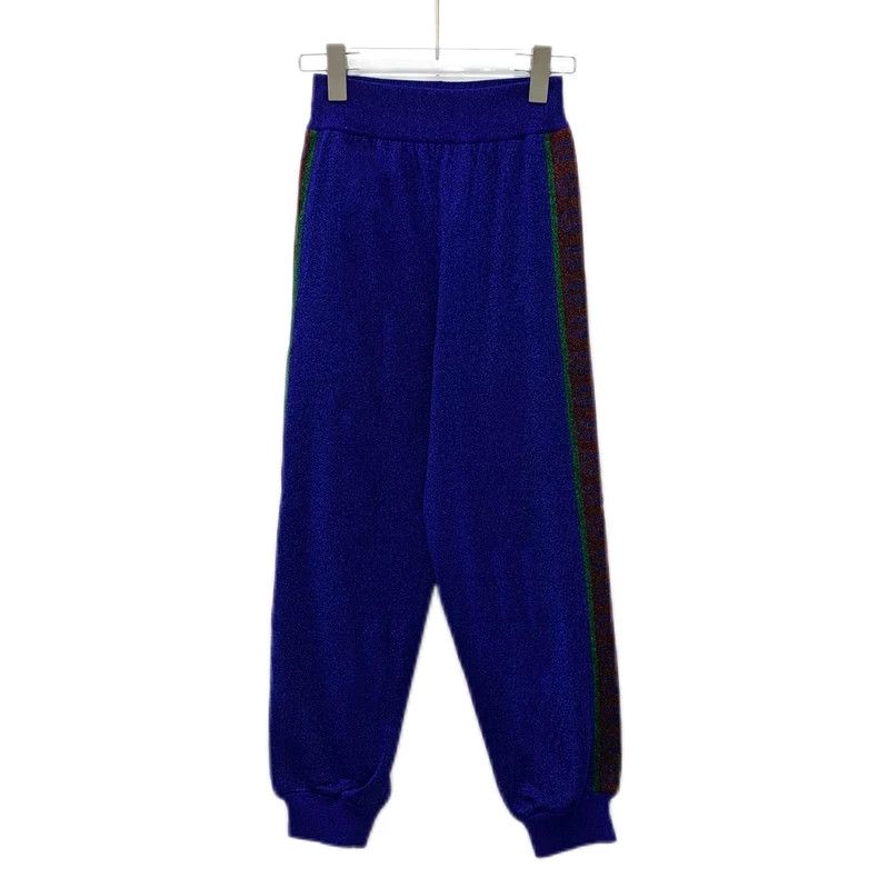 Gucci Gucci Blue Logo Knit Athletic Pants - dmc Size US 26 / EU 42 - 1 Thumbnail