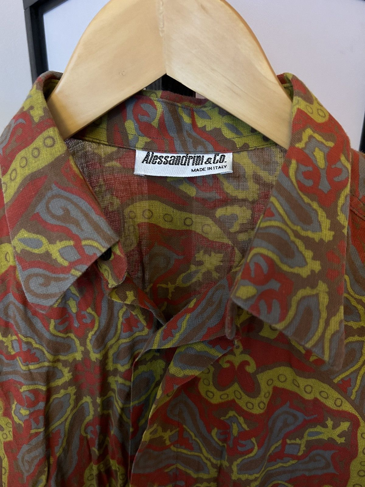 Vintage Vintage Italian shirt yellow & red Size US M / EU 48-50 / 2 - 2 Thumbnail