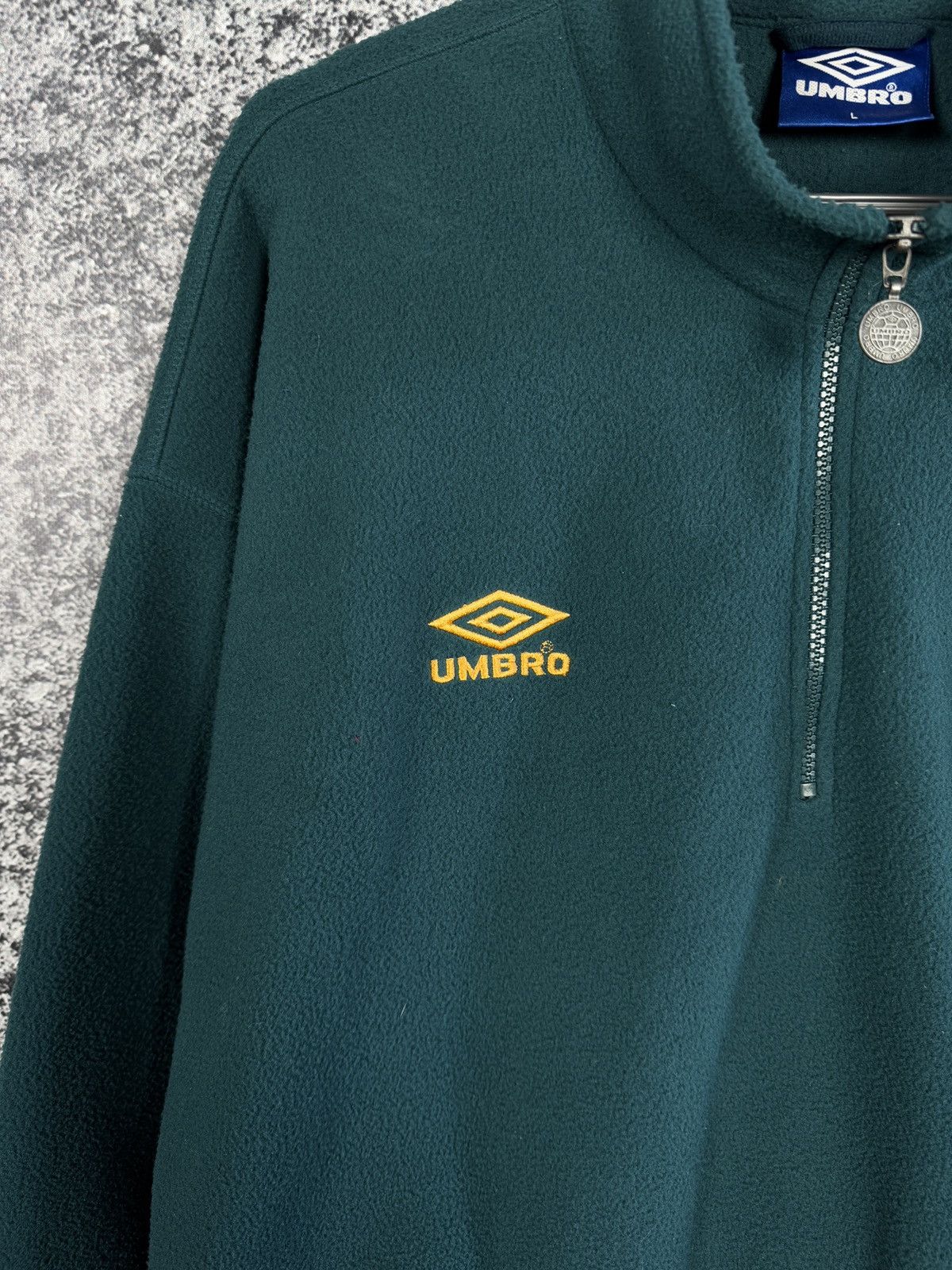 Umbro Men’s Vintage 90s Umbro 1/4 Zip Fleece Jacket Retro Size L Size US L / EU 52-54 / 3 - 6 Thumbnail