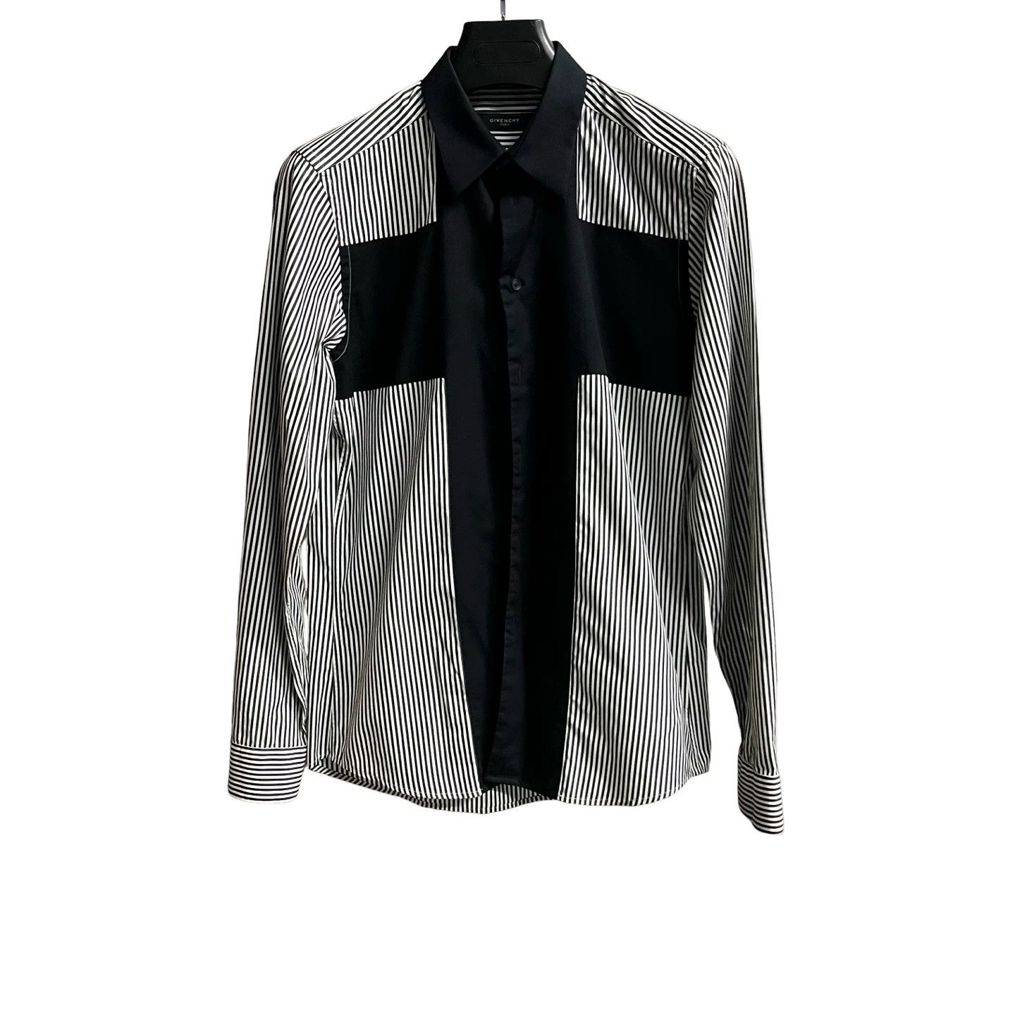 Givenchy Givenchy Striped Panel Long Sleeve Shirt 39 Size US M / EU 48-50 / 2 - 1 Thumbnail