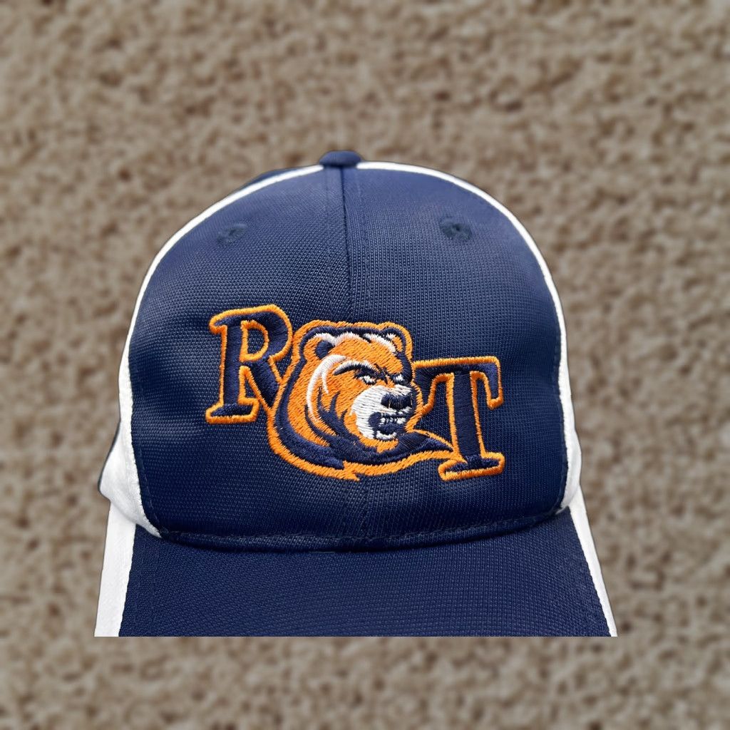 Vintage Sport-Tek Hat Cap Strap Back Adult One Size Blue Nylon Blend RockTop Rocks Baseball Cap Mens Size US M / EU 48-50 / 2 - 1 Thumbnail