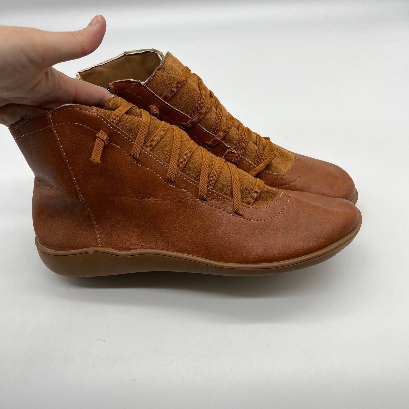 Other Ankle Boots Round Toe Casual Comfortable Lightweight Size US 10.5 / IT 40.5 - 3 Thumbnail