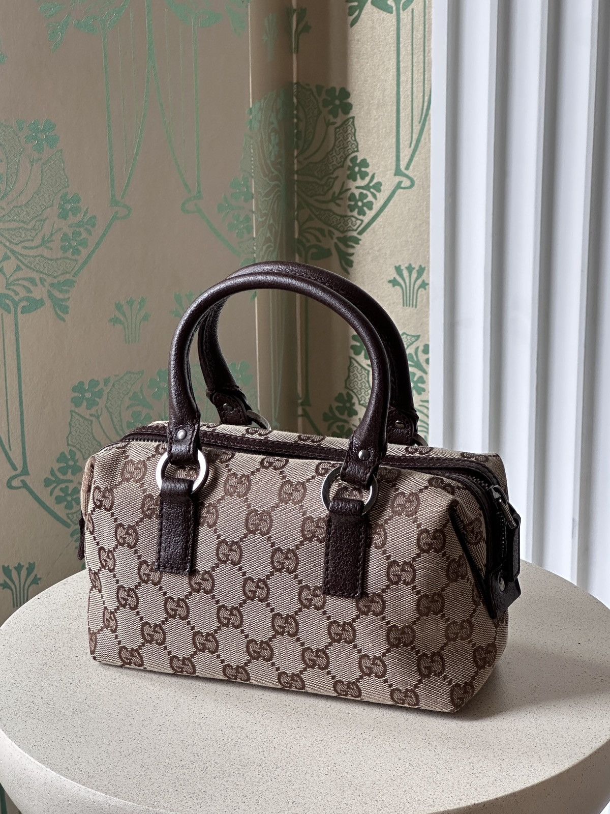 Gucci GUCCI Mini Monogram Canvas Boston Hand Bag Leather 113010 Size ONE SIZE - 1 Thumbnail