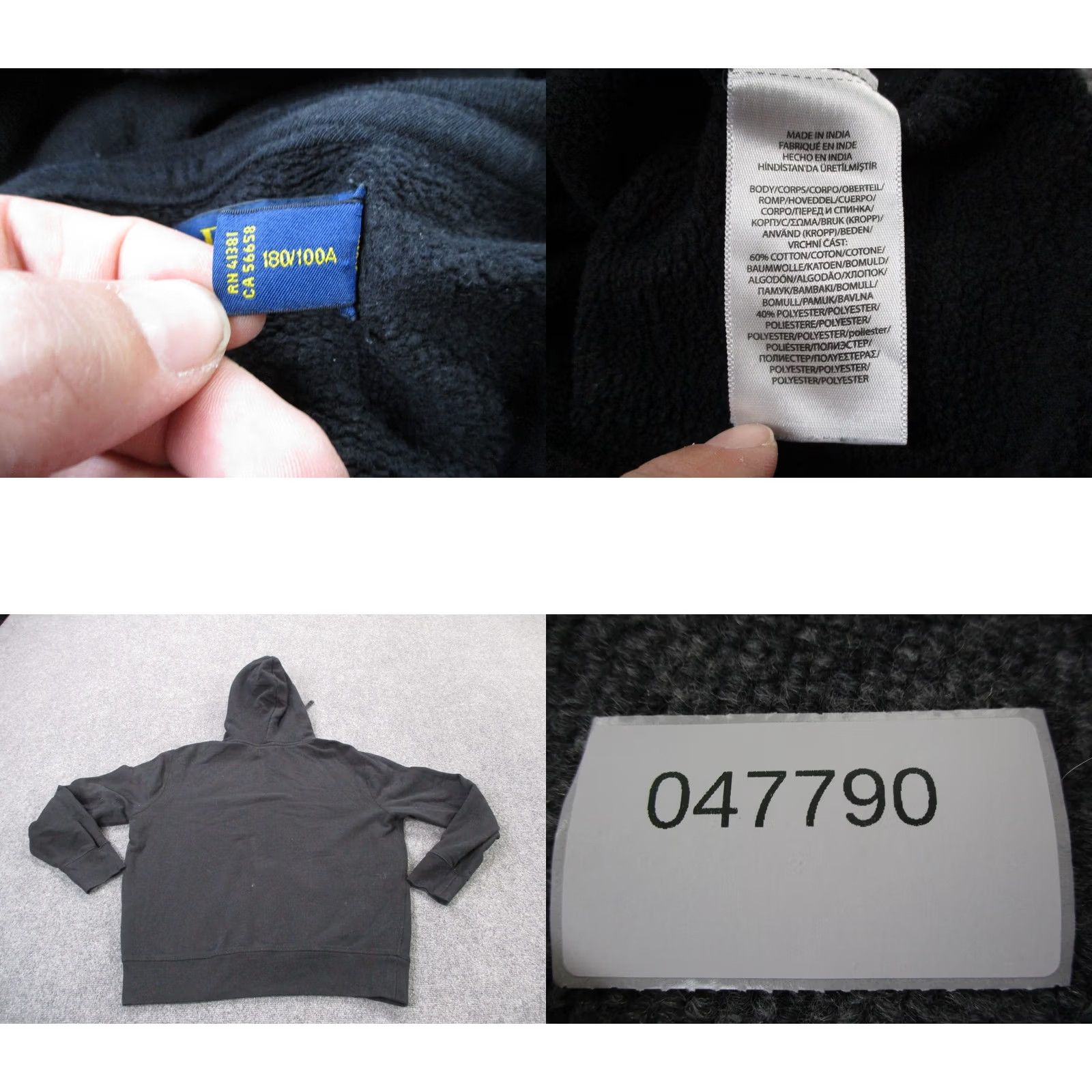 Polo Ralph Lauren Polo Ralph Lauren Hoodie Sweatshirt Mens L Black Logo Pullover Carded Knit Crew Neck Casual Size US L / EU 52-54 / 3 - 8 Thumbnail
