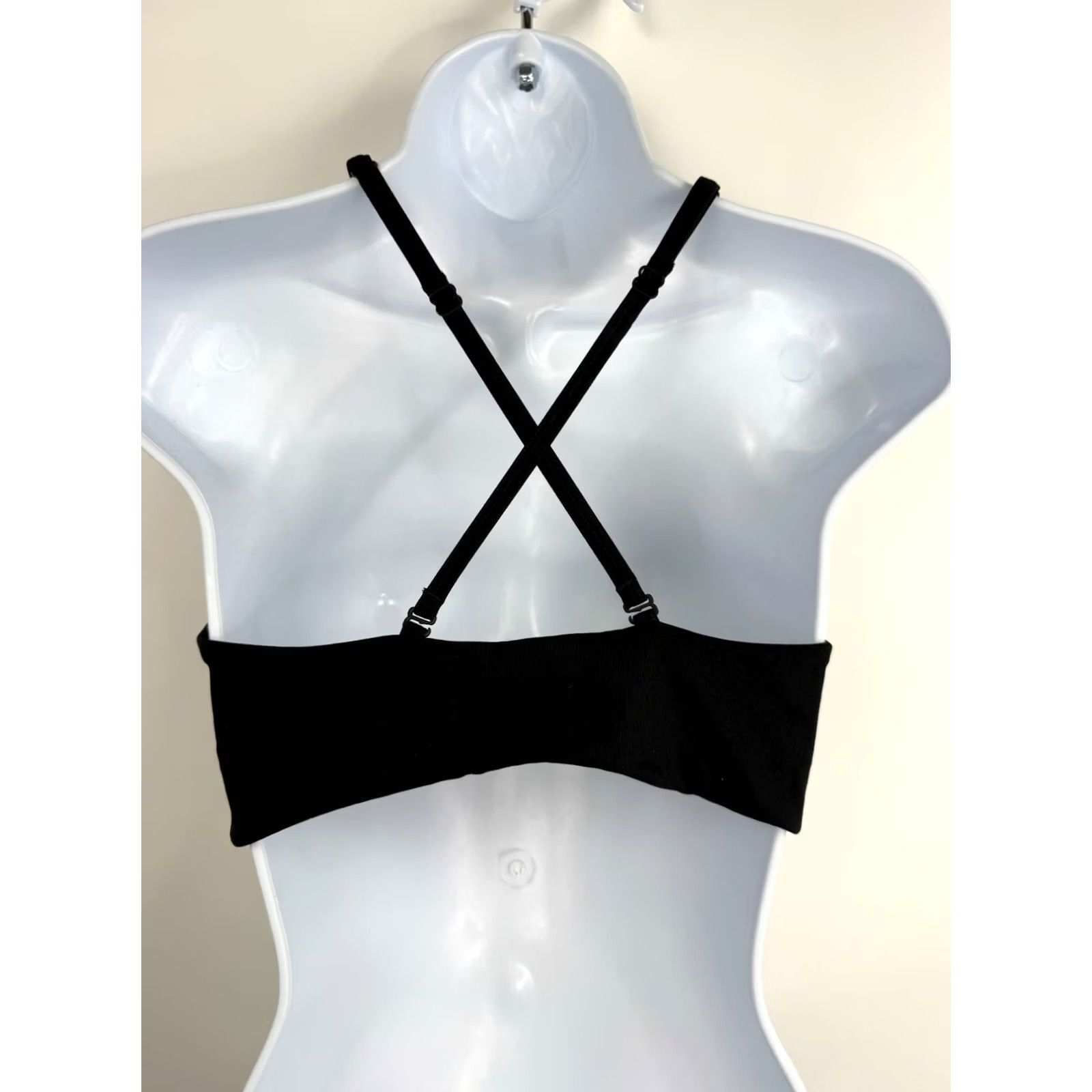 Girlfriend Collective Girlfriend Collective Sports Bra Halter Topanga Black M Size Medium Womens Activewear Pullover Wireless Stretch Size ONE SIZE - 5 Thumbnail