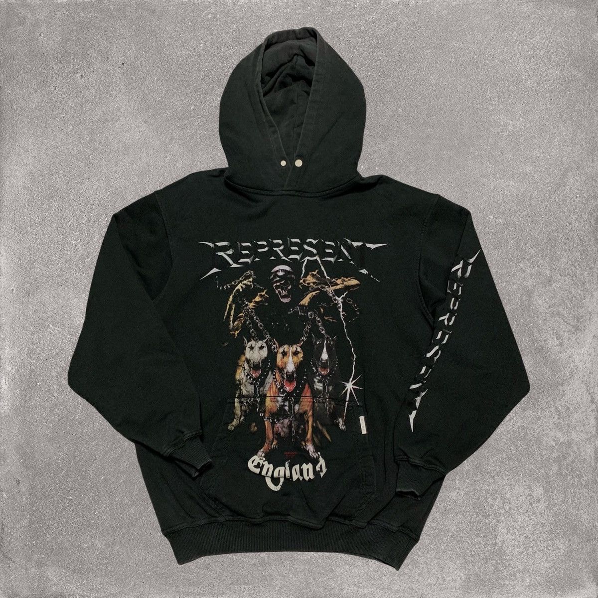 Represent Clo. Represent XS Terrier Tension Vintage Black Hoodie Size US XS / EU 42 / 0 - 1 Thumbnail