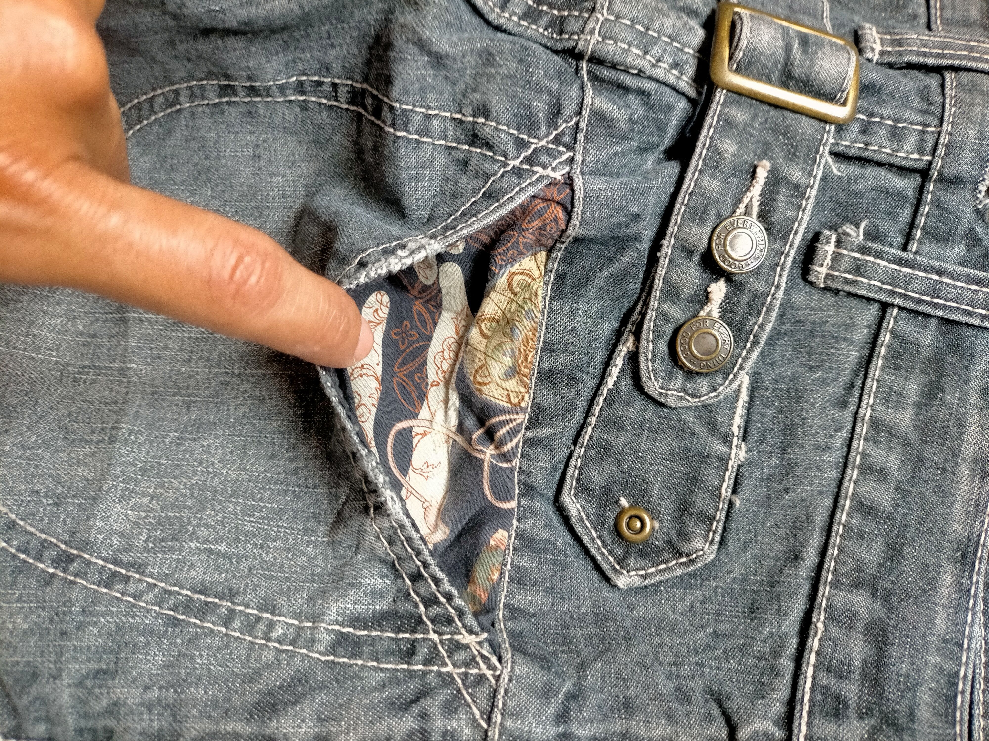 Le Grande Bleu (L.G.B.) 🔥Rare Dog House Double Waist Buckleback Black jeans Size US 32 / EU 48 - 17 Thumbnail