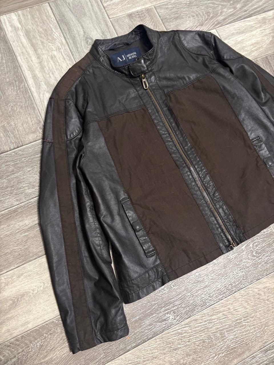 Armani Vintage Armani Jeans Leather Jacket for 30 years Armani Y2k Size US XL / EU 56 / 4 - 2 Thumbnail