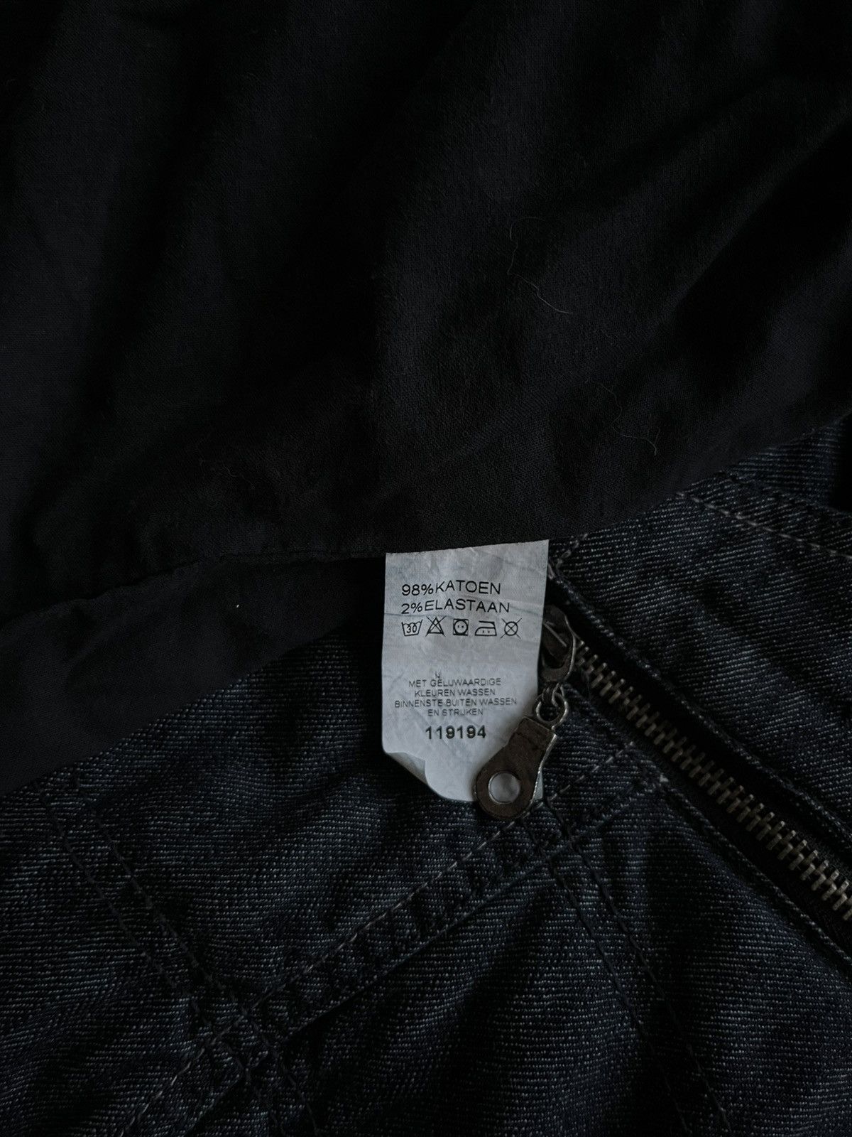 Diesel FITT Vintage Black Denim Hooded Vest Y2K Street Goth Core Size US XS / EU 42 / 0 - 9 Thumbnail