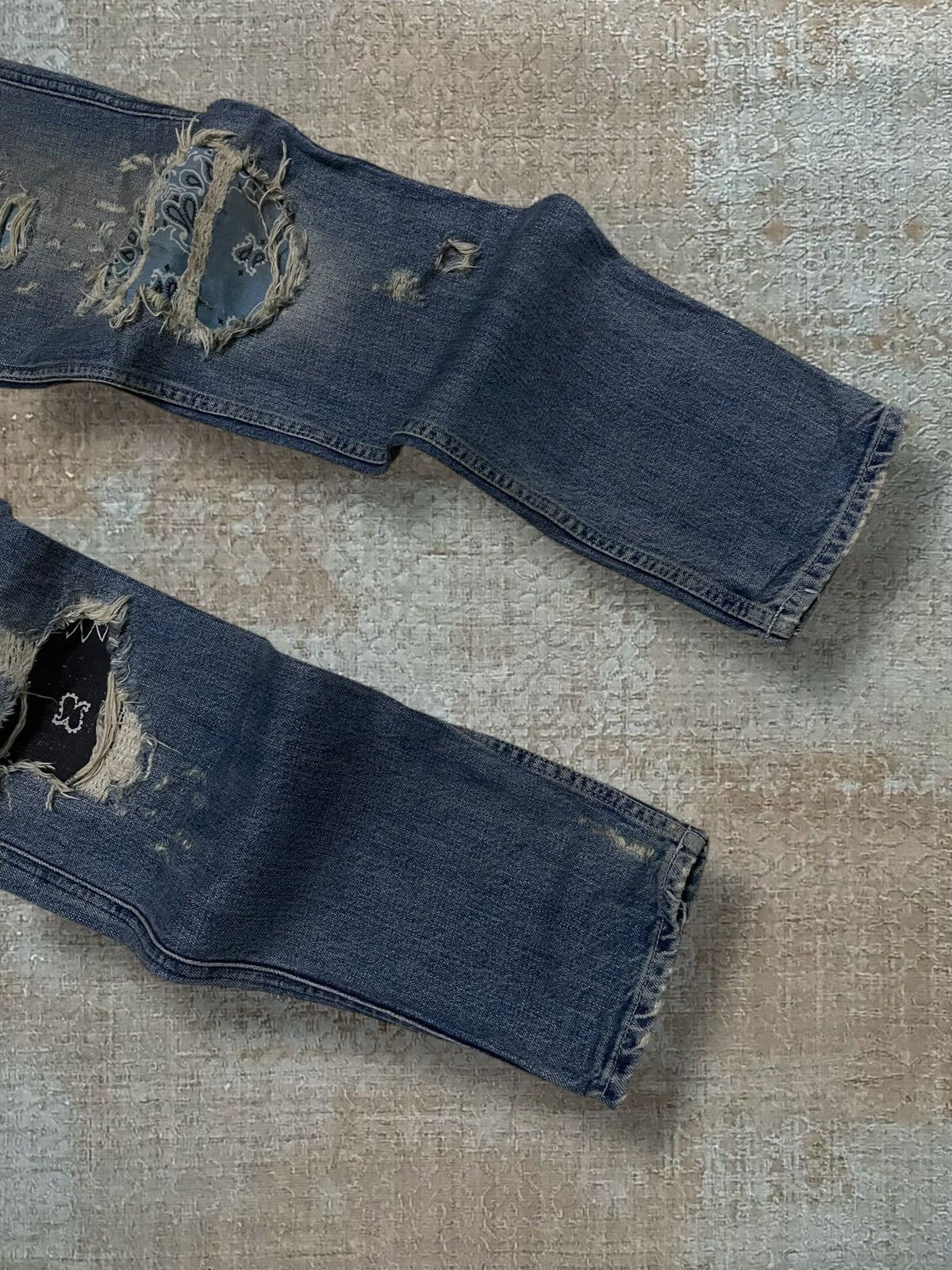 Japanese Brand Vintage Designer Replay Mestro Distressed Bandana Denim Size US 30 / EU 46 - 5 Thumbnail