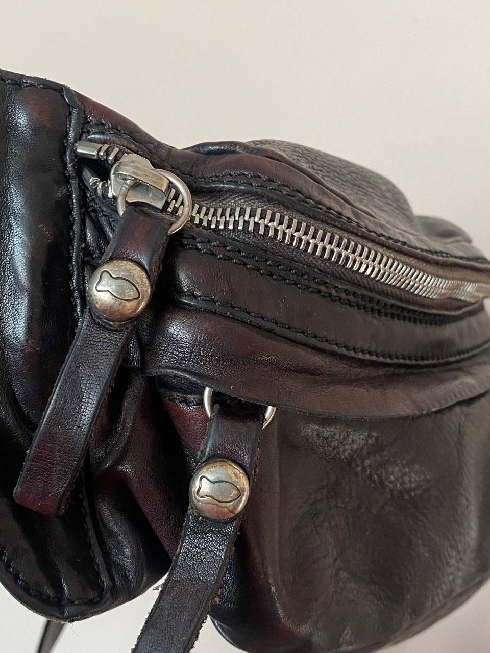 Vintage Campomaggi Sling Crossbody Bag Distressed Leather Easy Size ONE SIZE - 17 Thumbnail