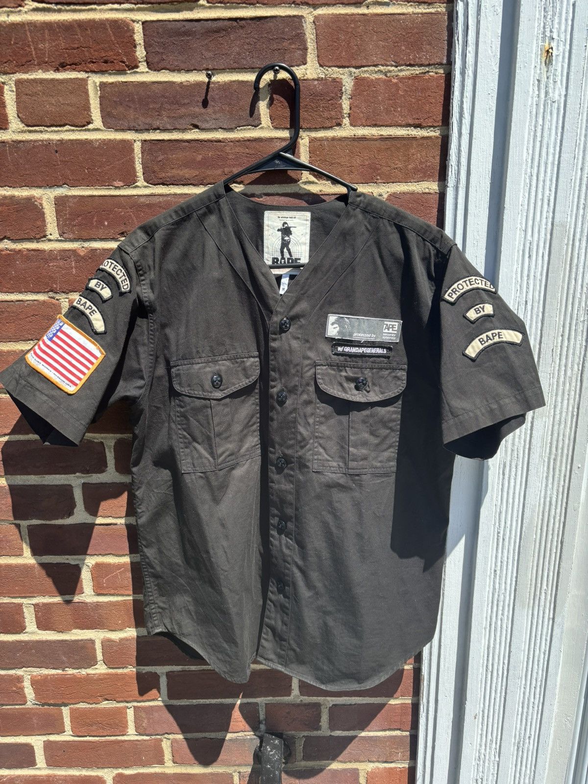 Bape × Vintage RARE BAPE X SECURITY SYSTEMS BUTTON UP Size US M / EU 48-50 / 2 - 1 Thumbnail