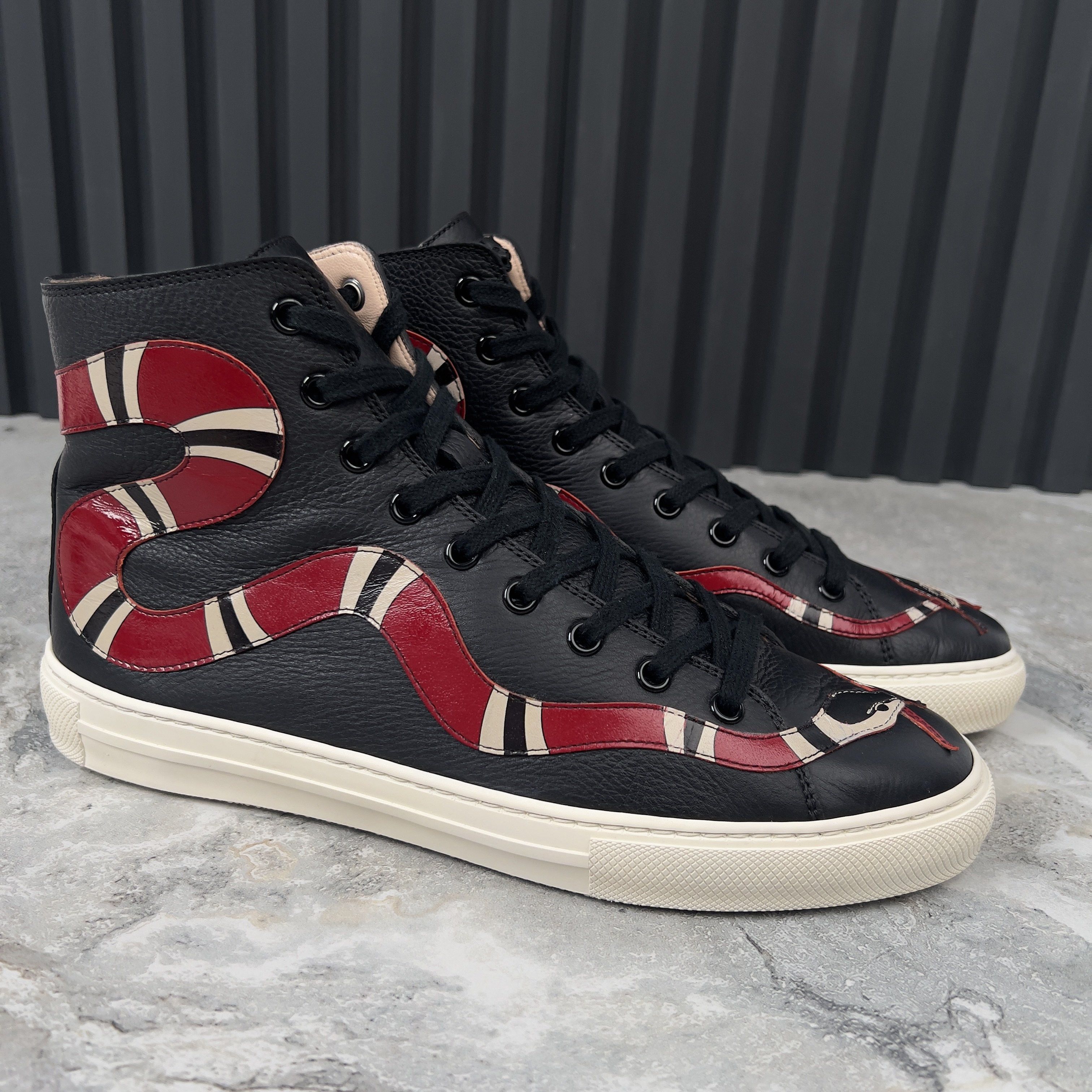 Gucci Gucci Major Snake High Top Sneakers Leather Size US 9 / IT 39 - 5 Thumbnail