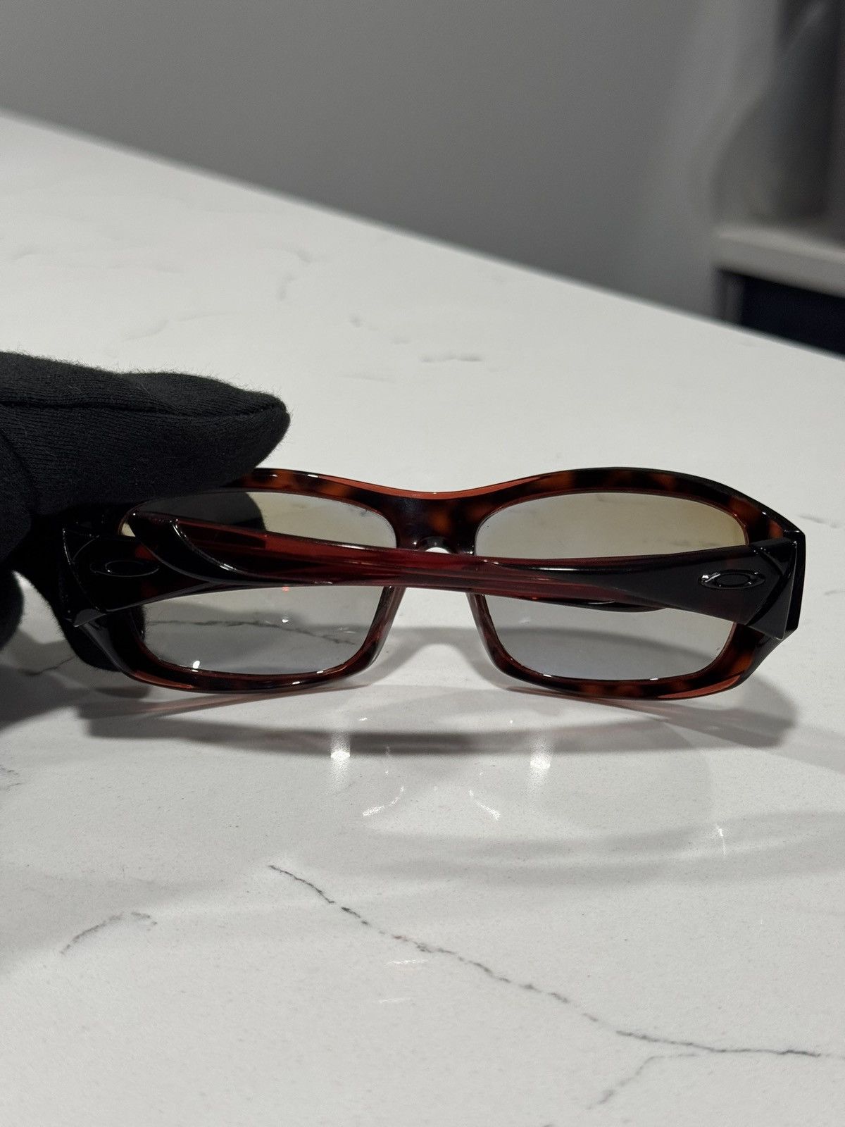 Oakley Vintage Oakley Disobey Red Tortoise Y2K Wrap Frames Rare Size ONE SIZE - 5 Thumbnail