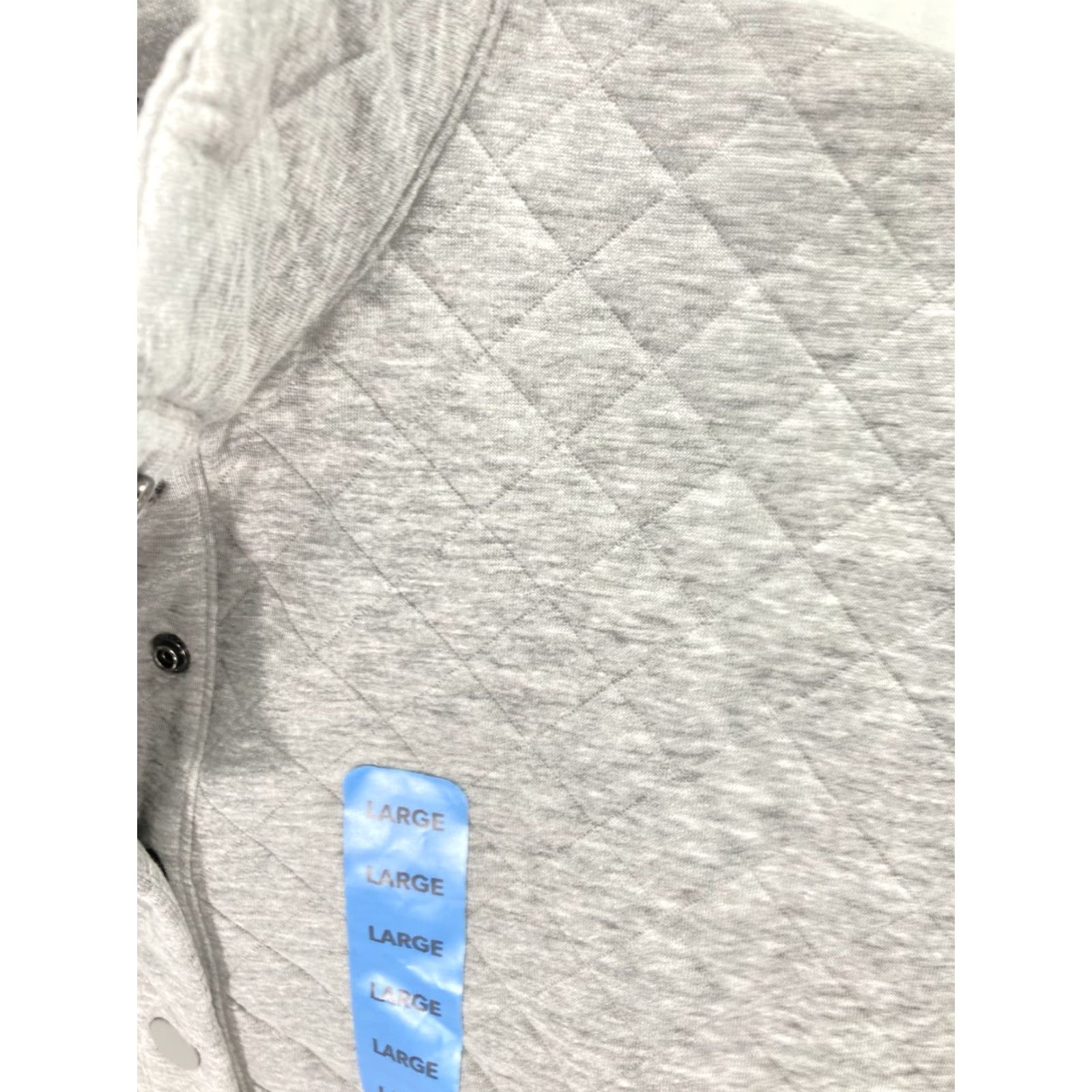 Eddie Bauer Eddie Bauer Quilted Sweater Women Large Gray Long Sleeve Pullover Cotton Blend Mock Neck Size L / US 10 / IT 46 - 4 Thumbnail
