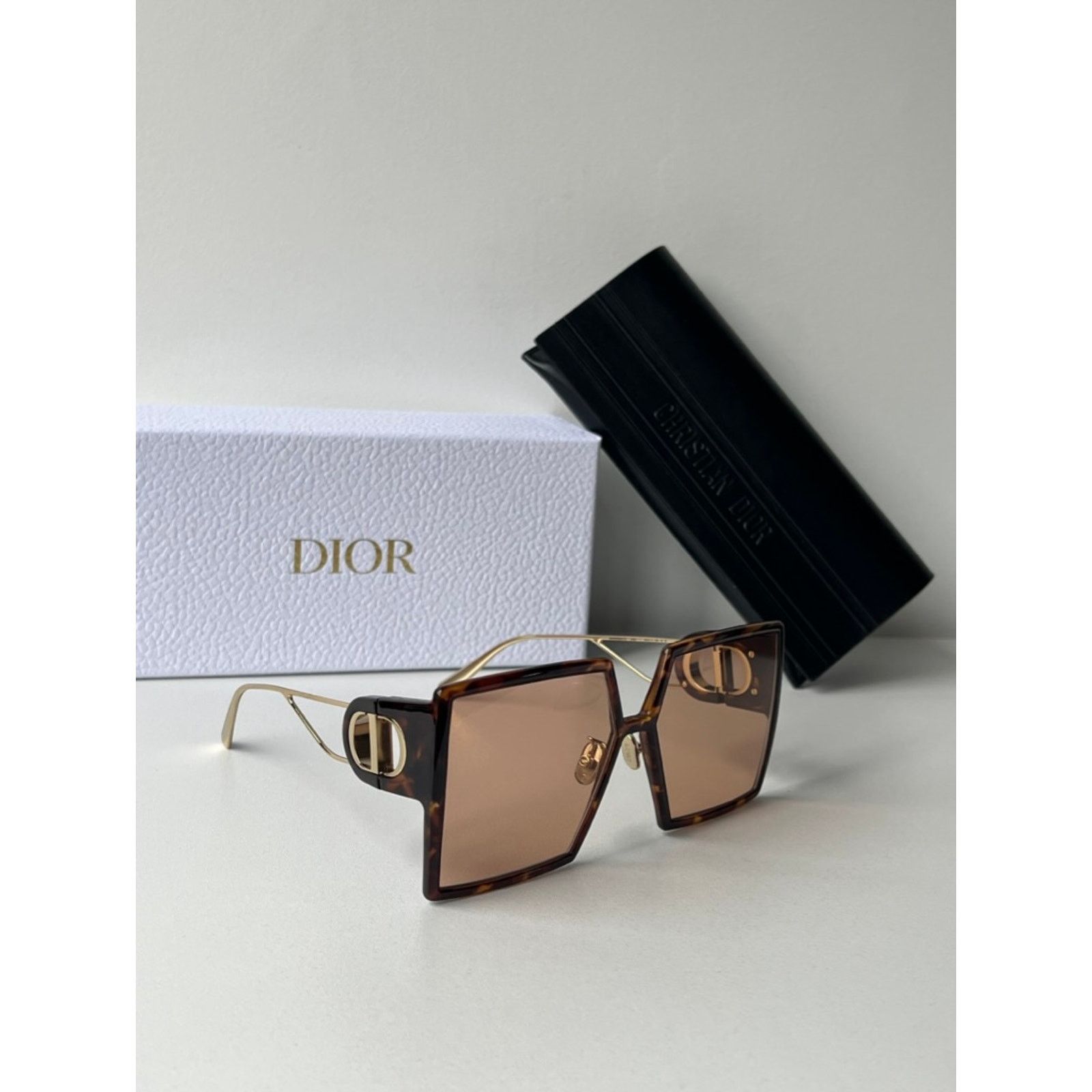 Dior NEW Dior 30Montaigne SU Brown Oversized Square Sunglasses Size ONE SIZE - 10 Thumbnail