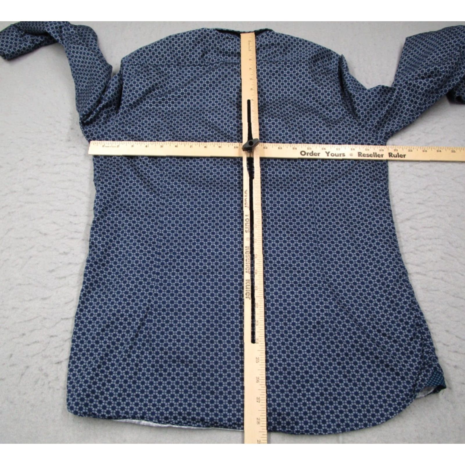 Ted Baker Ted Baker Button-Up Shirt Mens Large Blue Long Sleeve Geometric Casual Classic Size US L / EU 52-54 / 3 - 7 Thumbnail