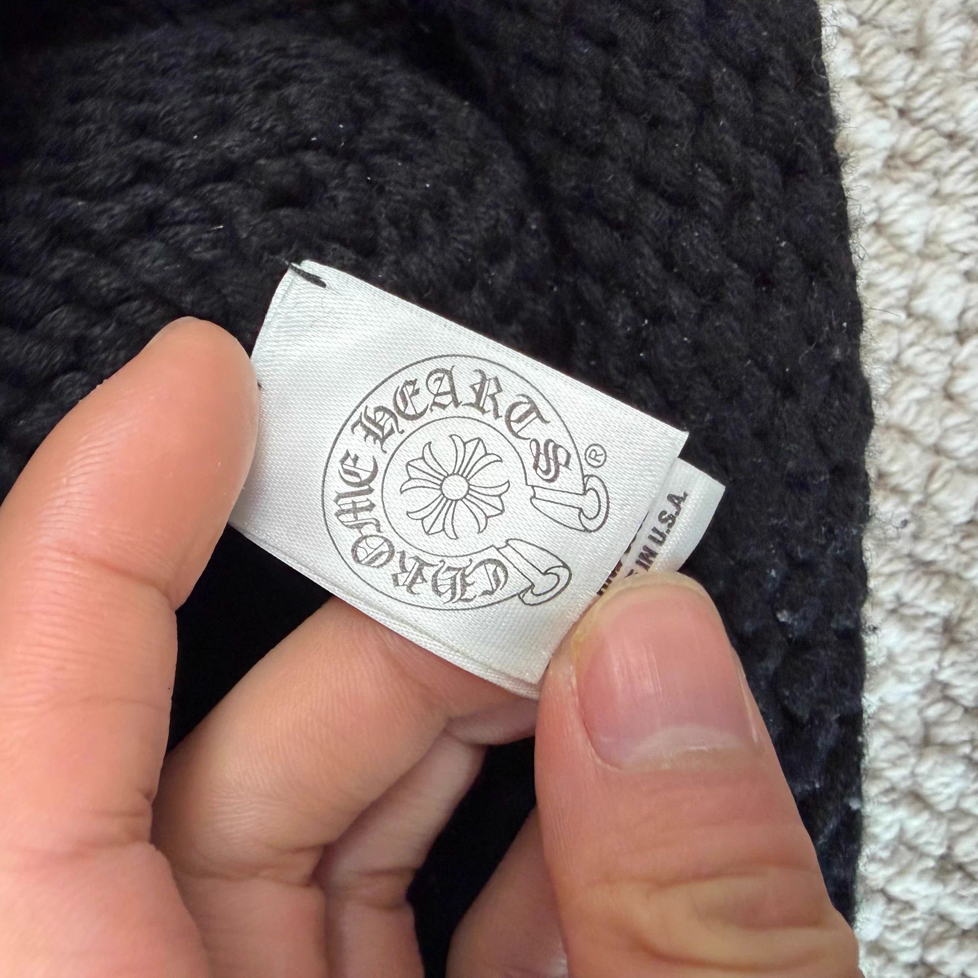 Chrome Hearts Chrome Hearts Silver Scout Flower Patch Blk Beanie Size ONE SIZE - 6 Thumbnail