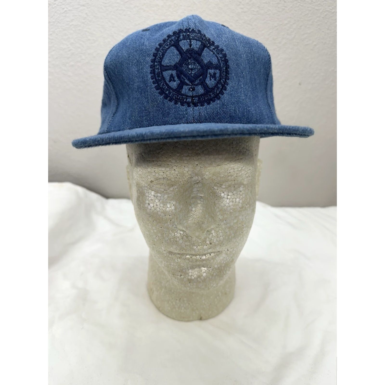 Denime VINTAGE UnionMade Local Union 1937 Baseball Hat Denim Logo Mechanics and Aerospace UnionWorker VTG Men's One Size Blue Denim Cap Size ONE SIZE - 2 Thumbnail