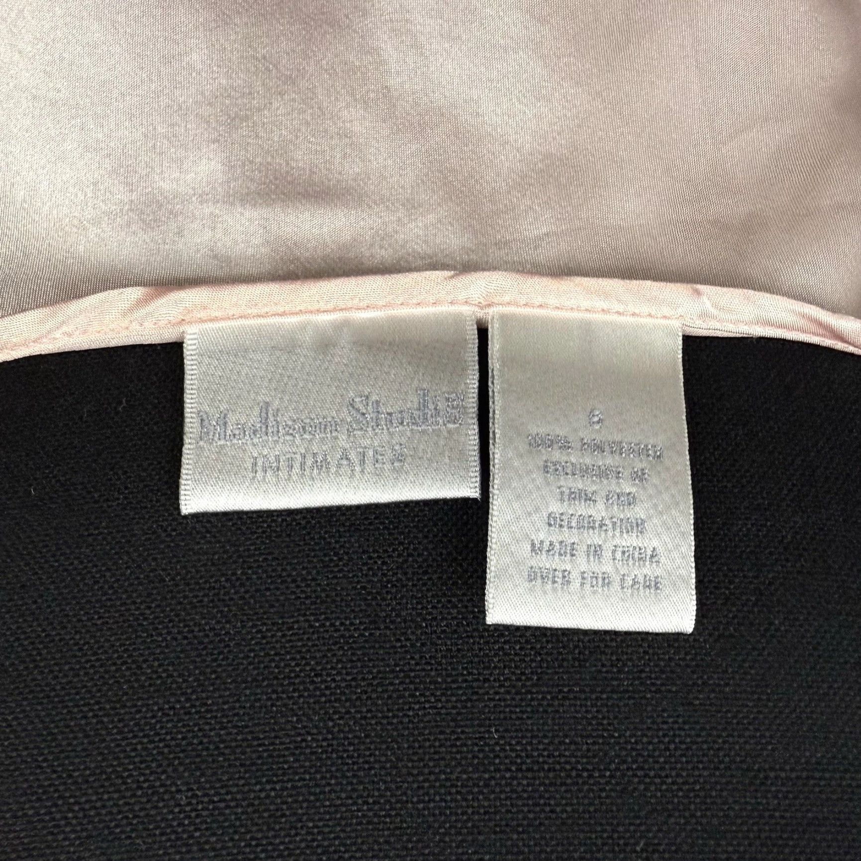 Madison VINTAGE Madison Studio Intimates Slip Dress Womens Satin Nightgown Chemise Sz 8 Pink Roses Fringe Satin Nightgown Womens 8 Size M / US 6-8 / IT 42-44 - 3 Thumbnail
