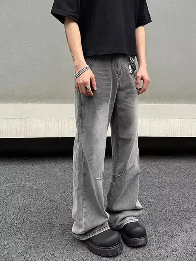 Japanese Brand Street grey wash vintage baggy jeans Size US 34 / EU 50 - 1 Thumbnail
