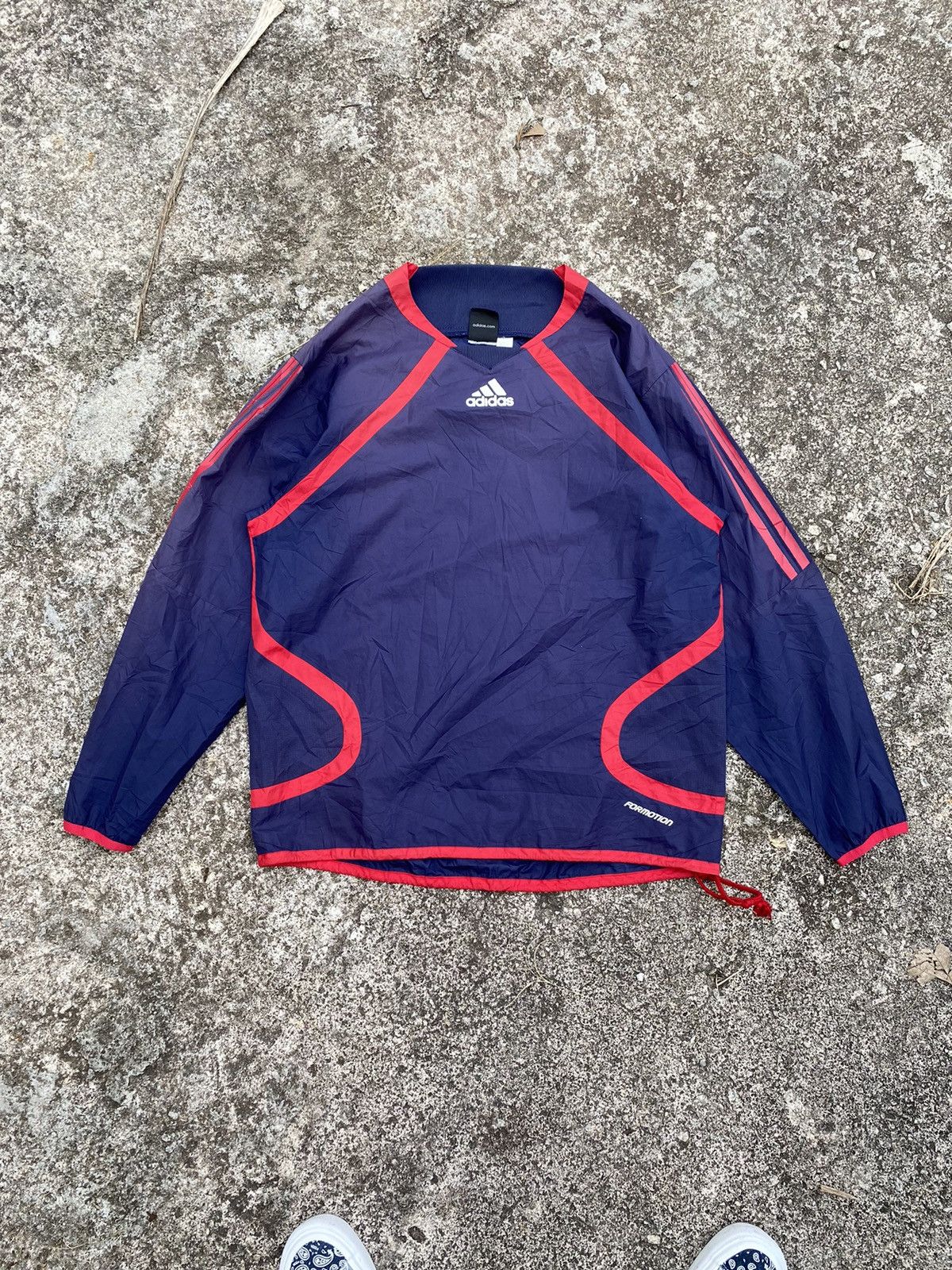 Adidas Vintage Adidas Pullover Windbreaker Size US L / EU 52-54 / 3 - 1 Thumbnail