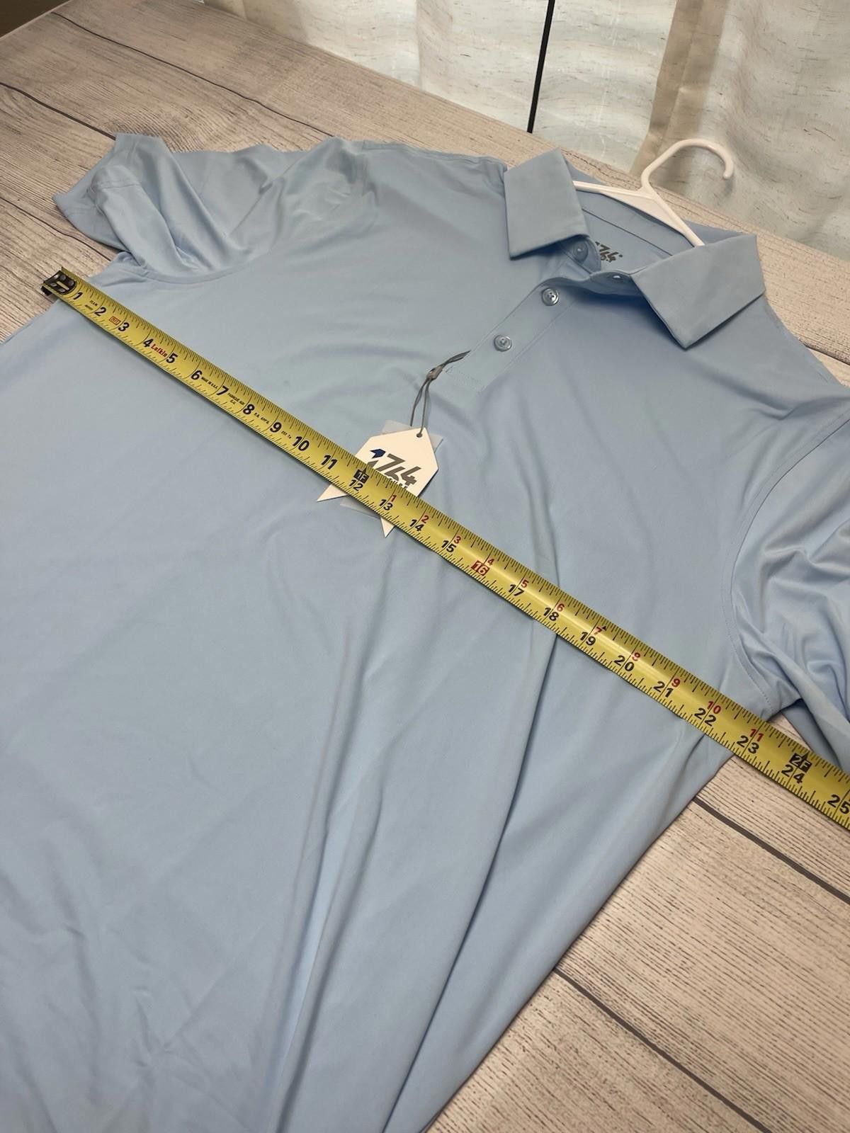 Flower Mountain 1764 Signature Golf Sprig Polo L Blue NWT Size US L / EU 52-54 / 3 - 7 Thumbnail