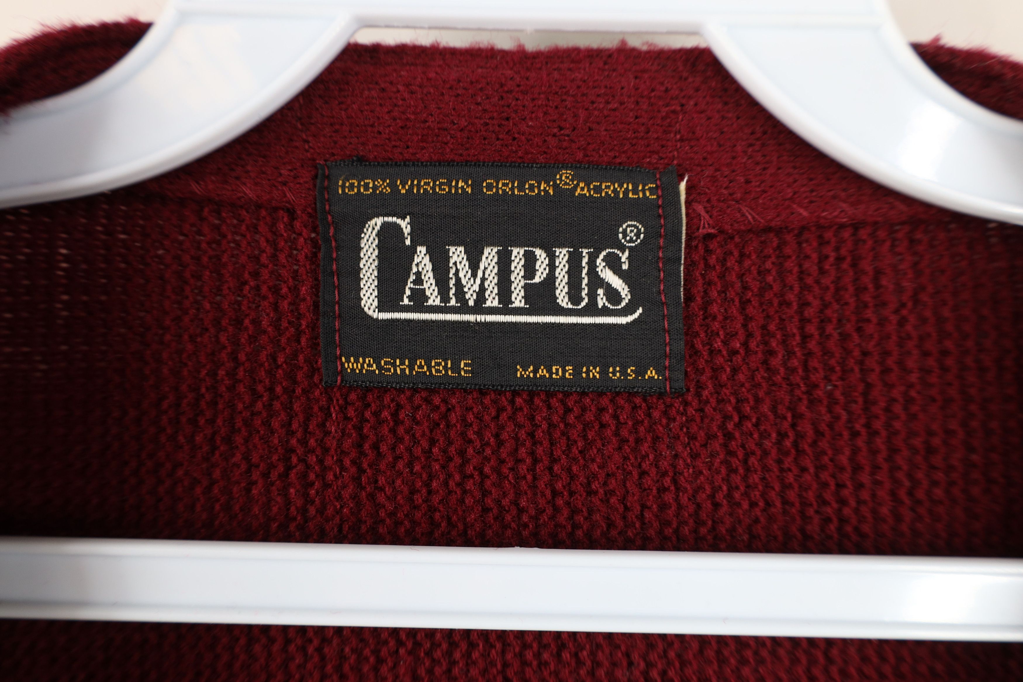 Vintage Vintage 60s Streetwear Knit Cardigan Sweater Burgundy USA Size US M / EU 48-50 / 2 - 10 Thumbnail
