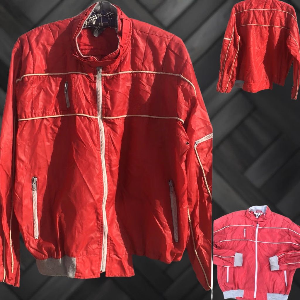 Vintage VINTAGE C.I.A. Jacket Windbreaker Red Nylon Racing 80s L XL RN 70930 Size US L / EU 52-54 / 3 - 1 Thumbnail