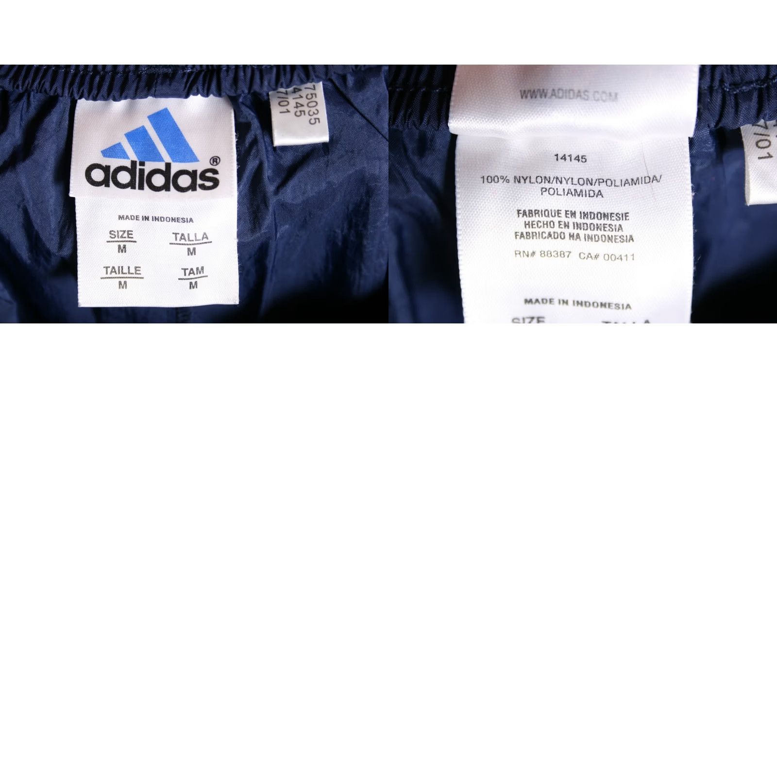 Adidas VINTAGE adidas Navy Blue & White Striped Windbreaker Track Pants Sz. M Mens Pants Blue Nike? Size US 31 - 8 Thumbnail